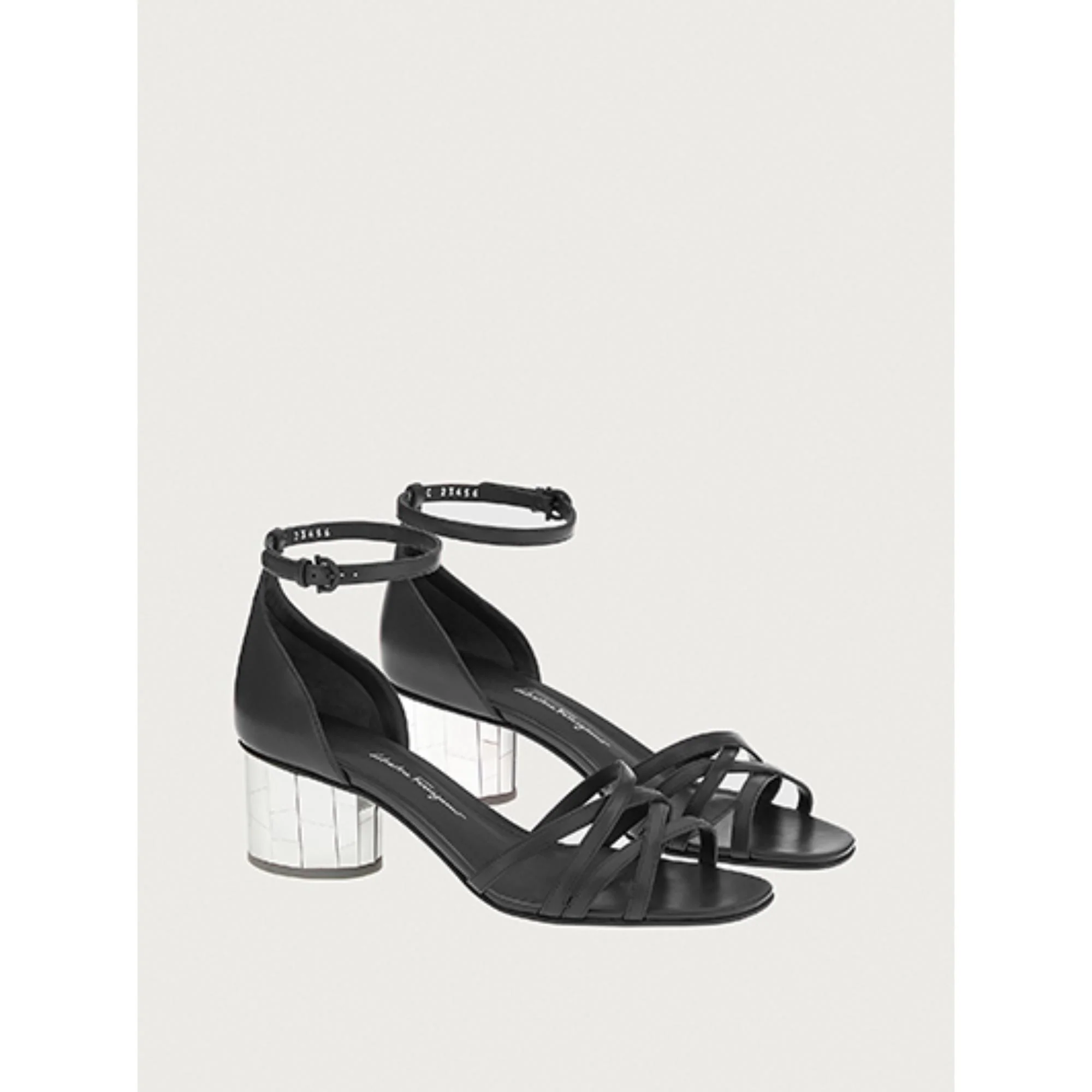 Mirrored Heel Sandals - Black - Image 3