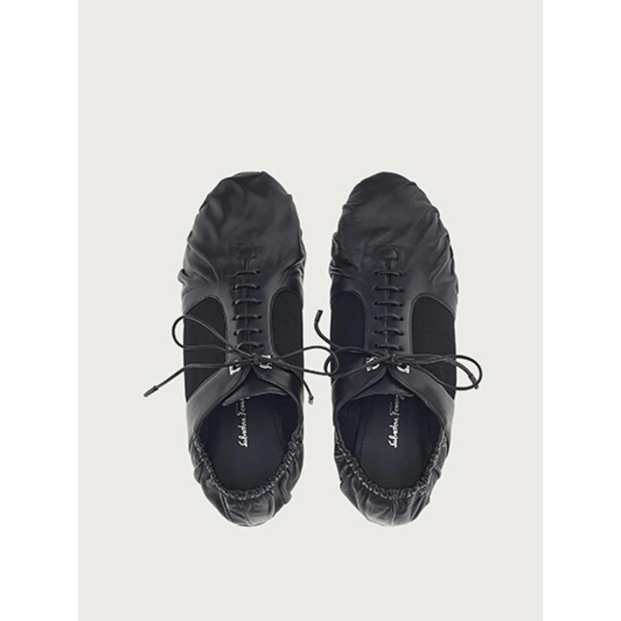 Lace Up Nappa Shoe - Black - Image 2