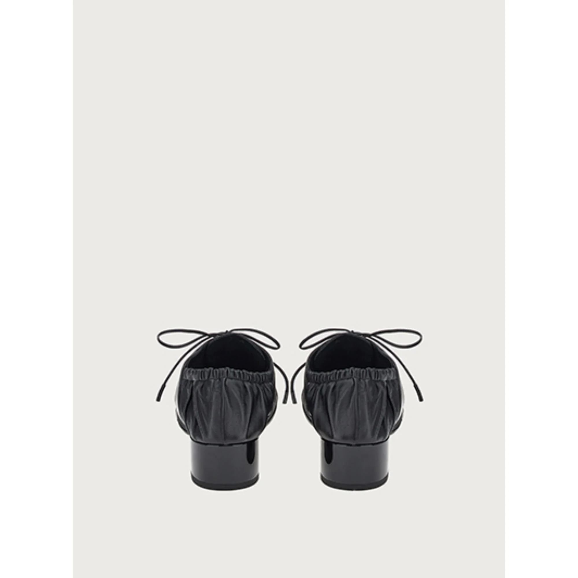 Lace Up Nappa Shoe - Black - Image 4