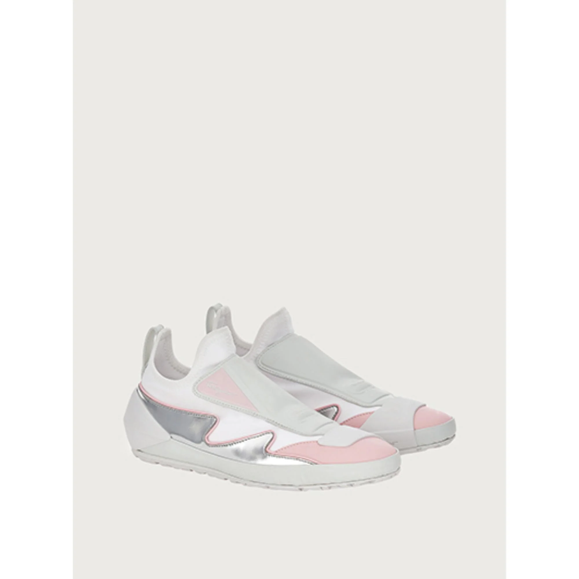 Sock Sneakers - Cheerleader Pink And Silver - Image 4