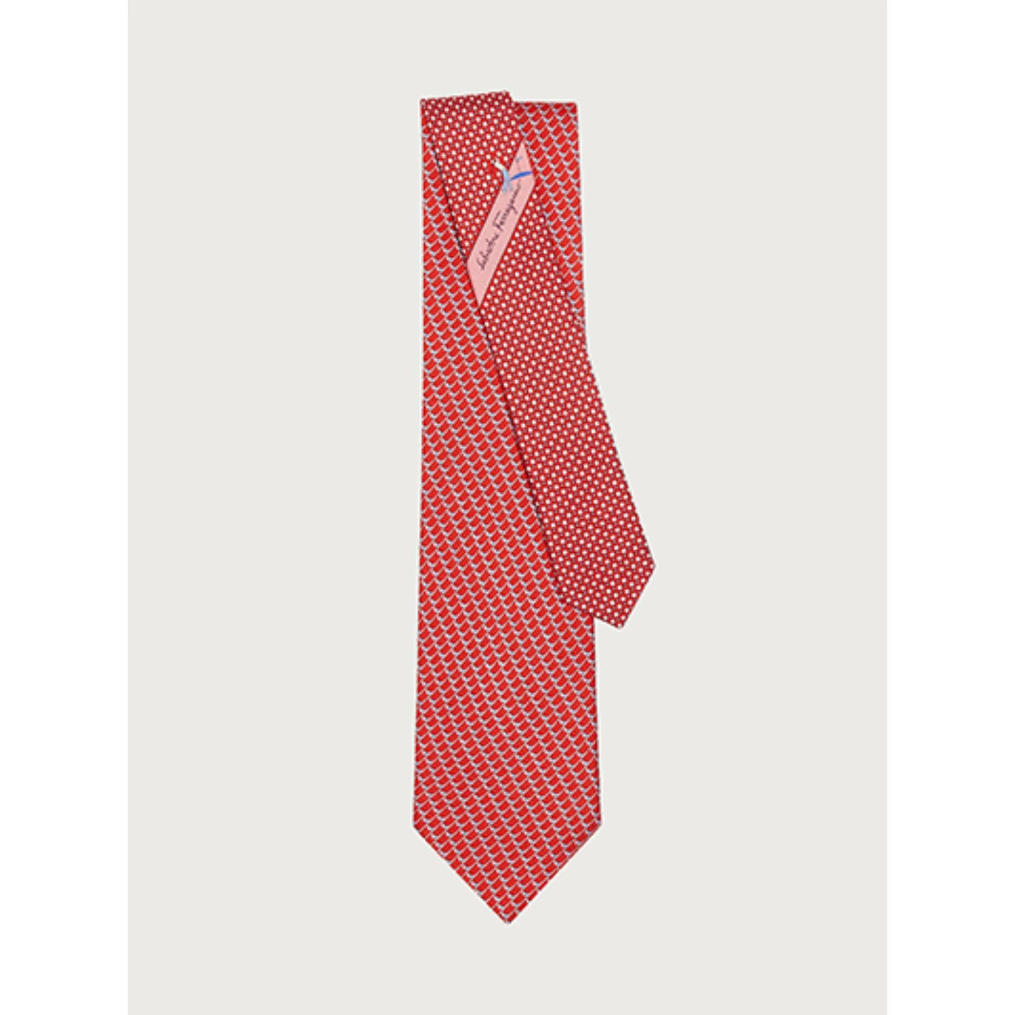 Golf Print Silk Tie - Red - Image 2