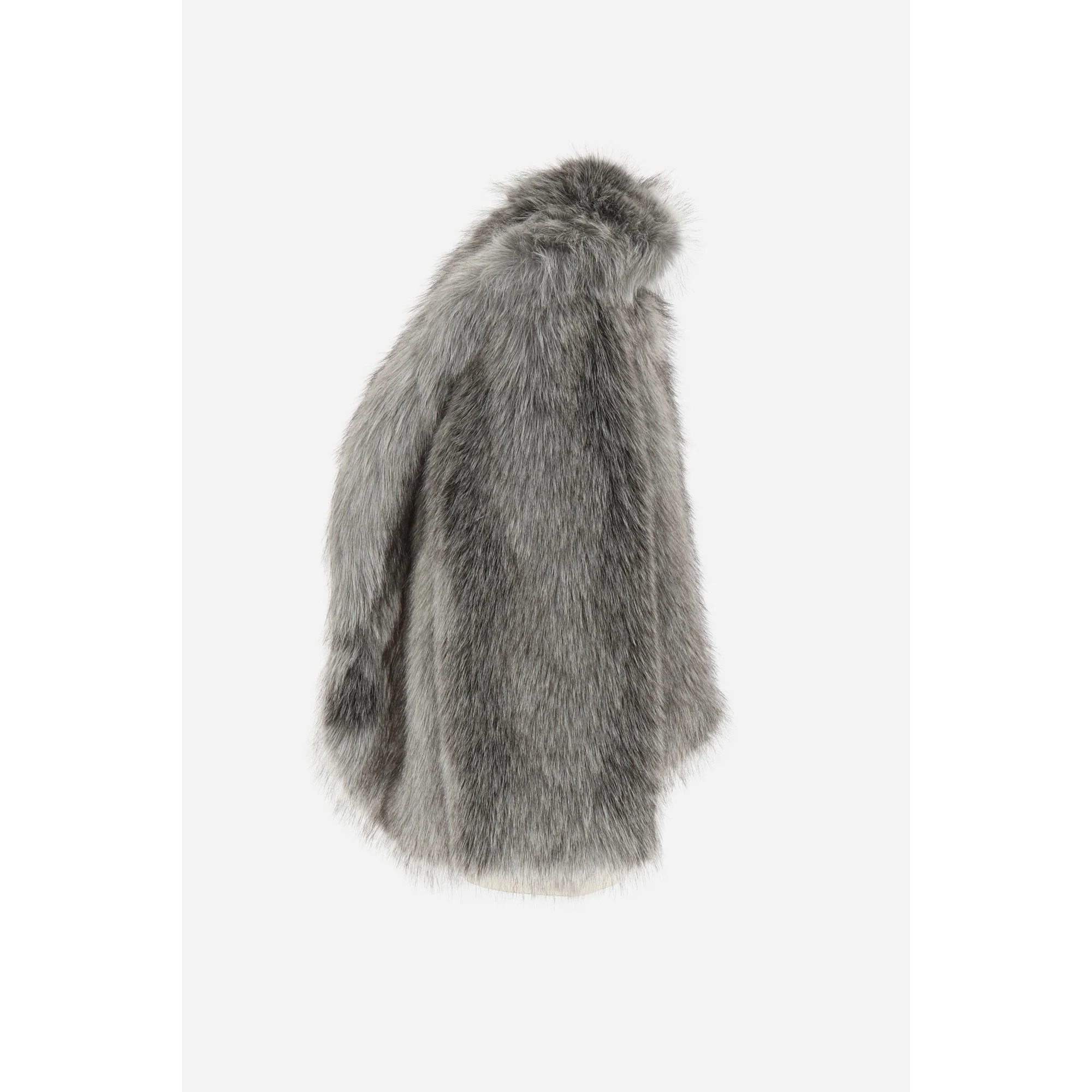 Manteau Faux Fur Renard Polair - Gris Cendre - Image 3