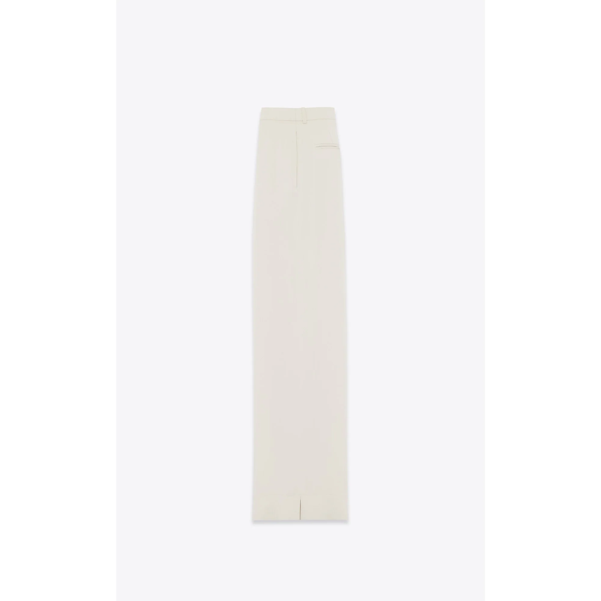 Pantalon Satin Envers Crepe - Craie - Image 2
