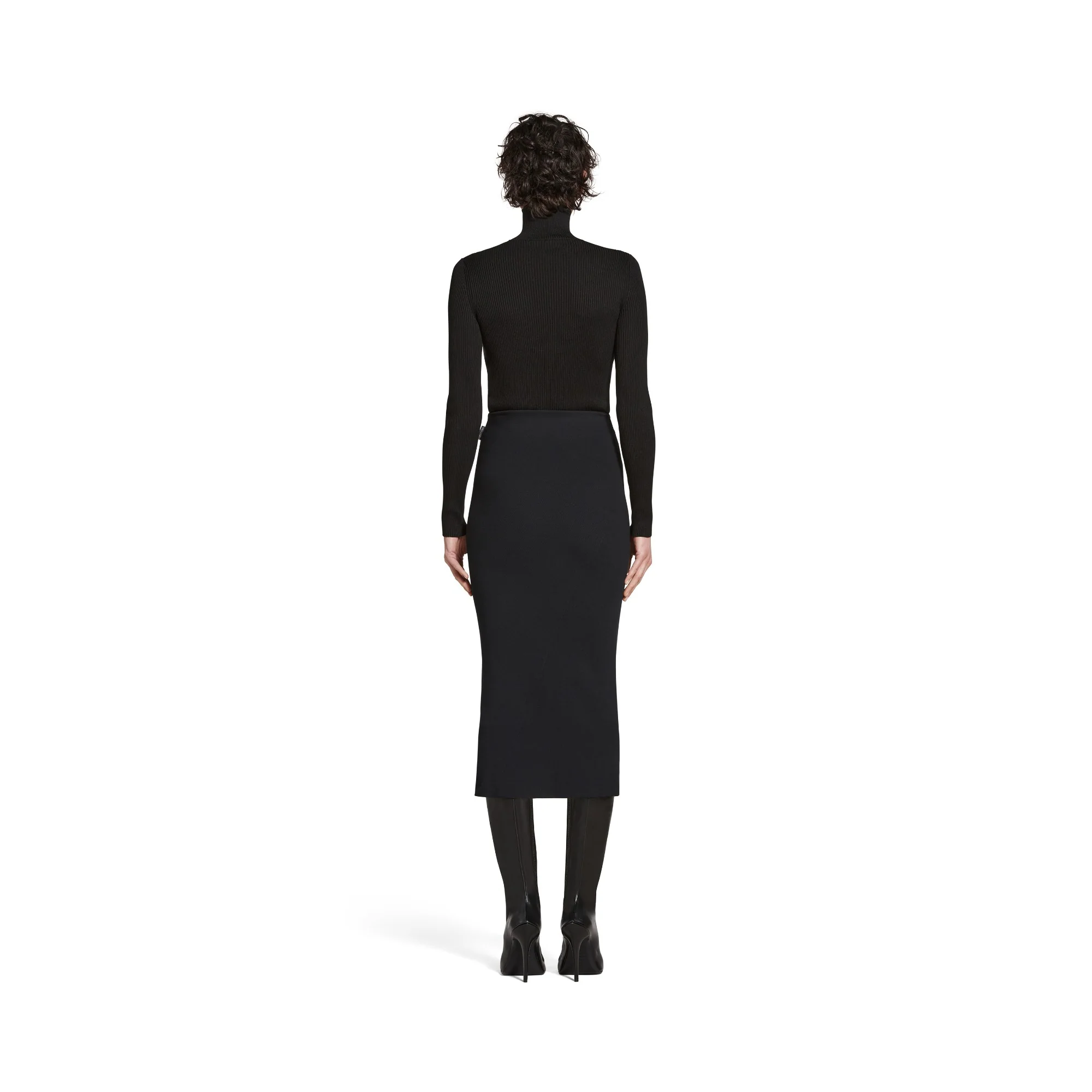 Midi Twisted Skirt - Black - Image 4