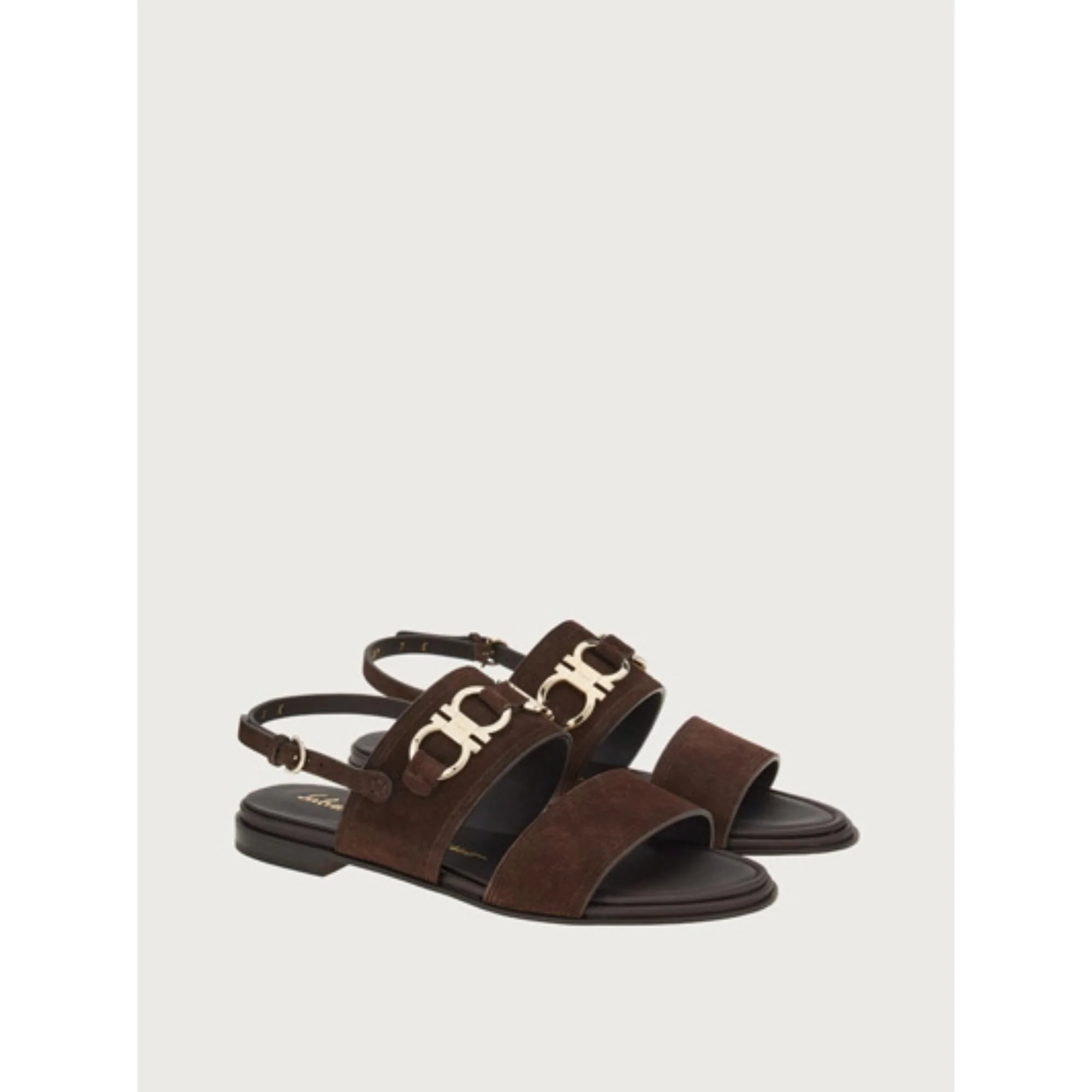 Gancini Sandals - Dark Brown - Image 3