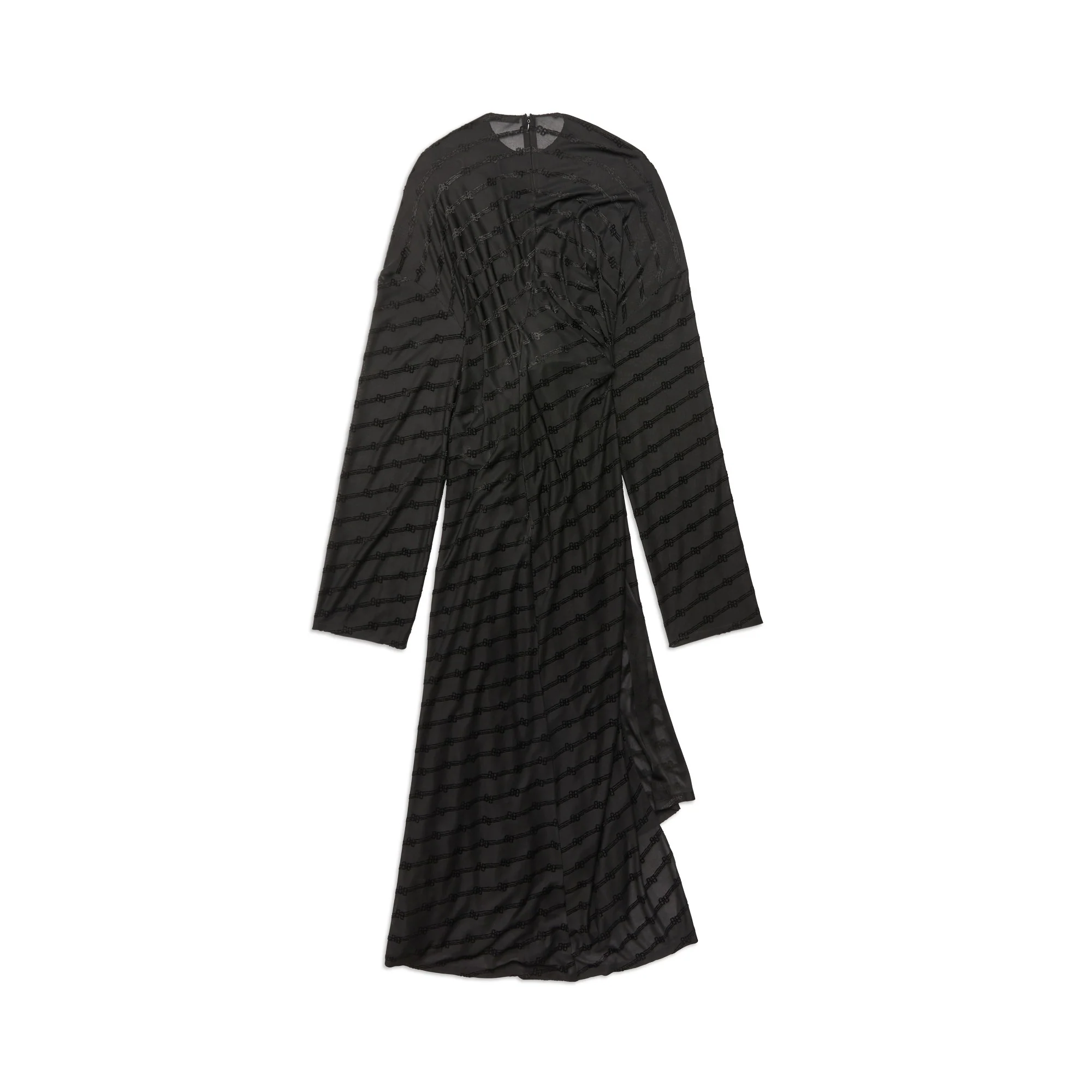 Front Drape Dress - Black - Image 2