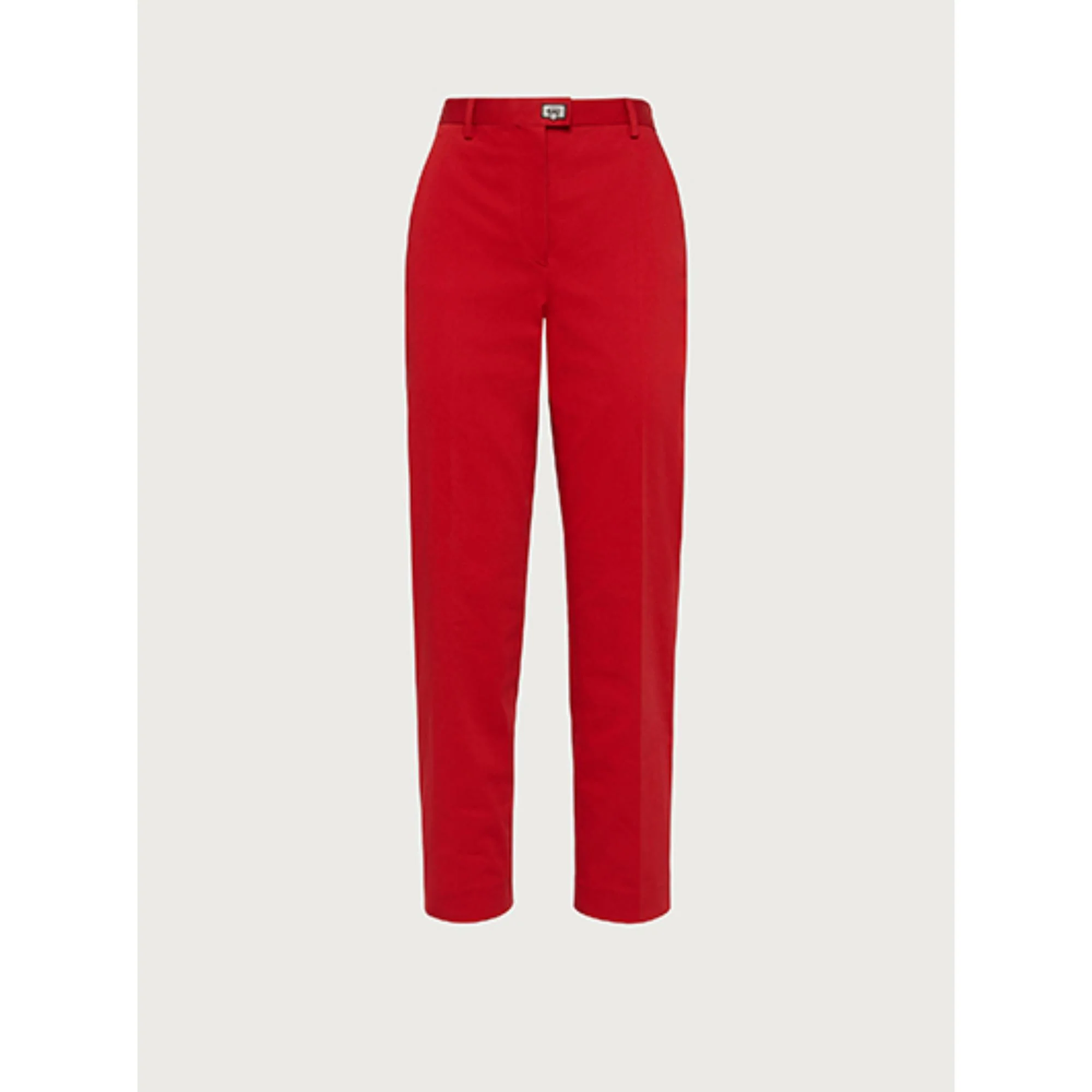 Ankle Length Trouser - Nail Polish Red