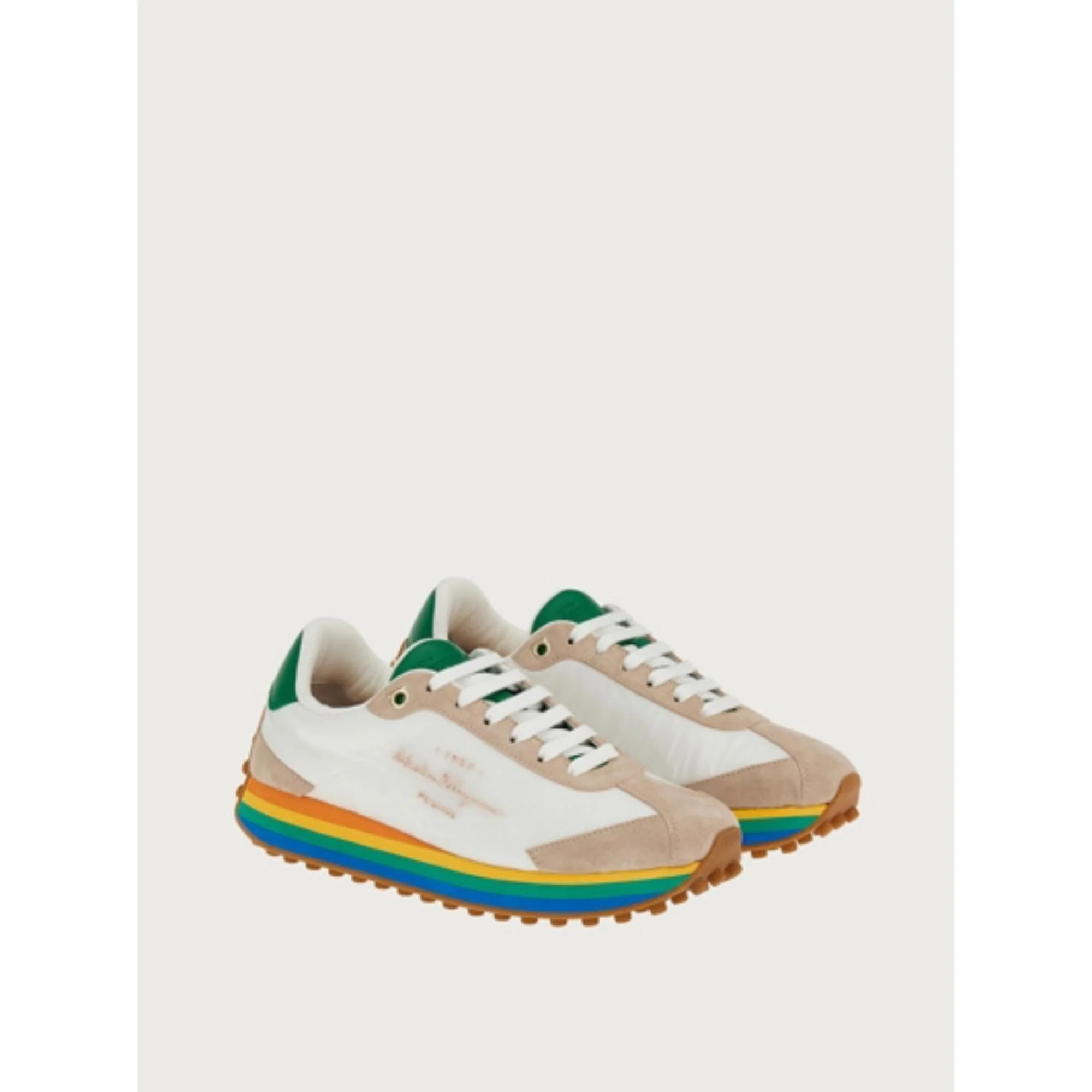 Ferragamo Unisex Sneakers - Carrara Marble White - Image 4