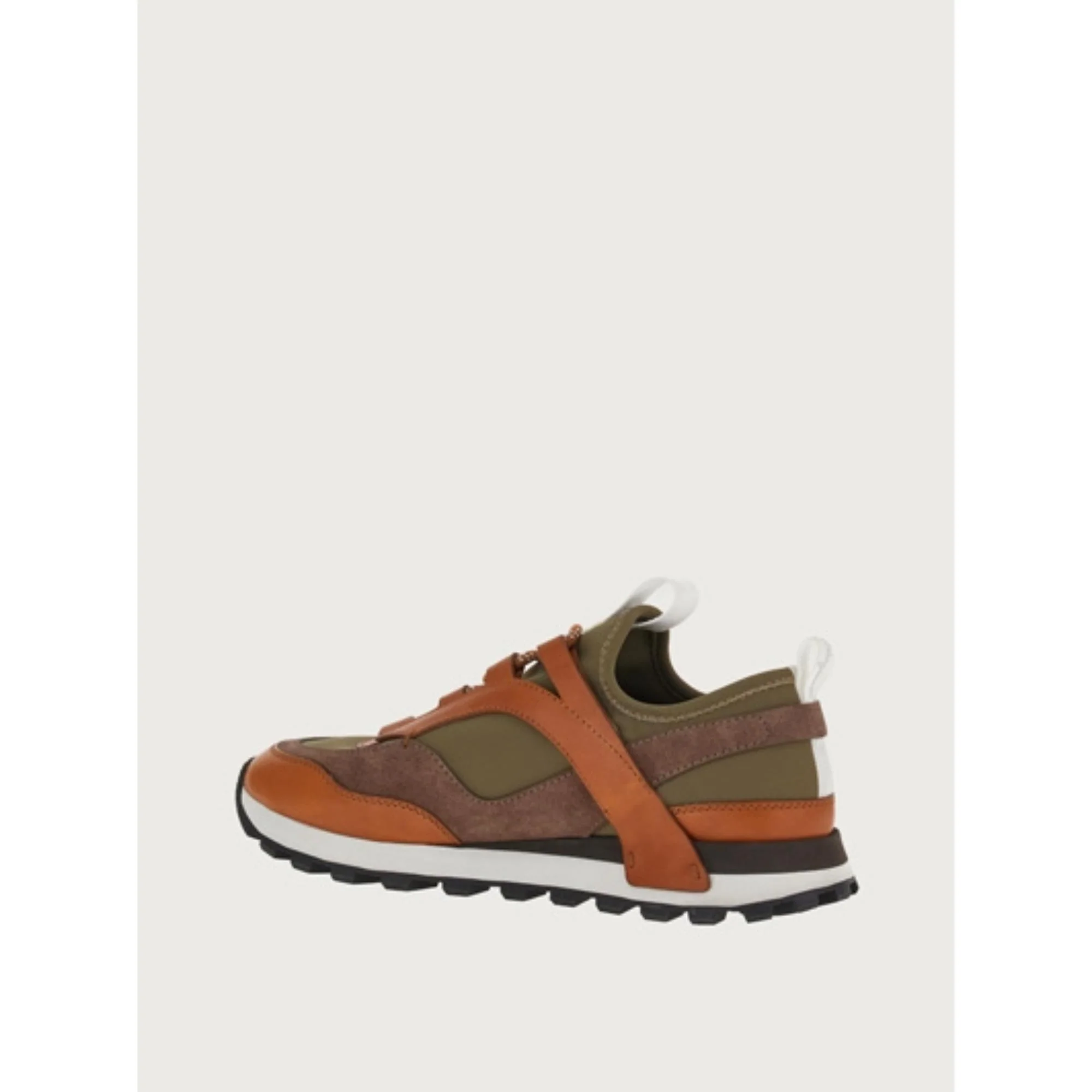 Ferragamo Pull-On Sneakers - Sella/Caraway Seed/Moss - Image 2