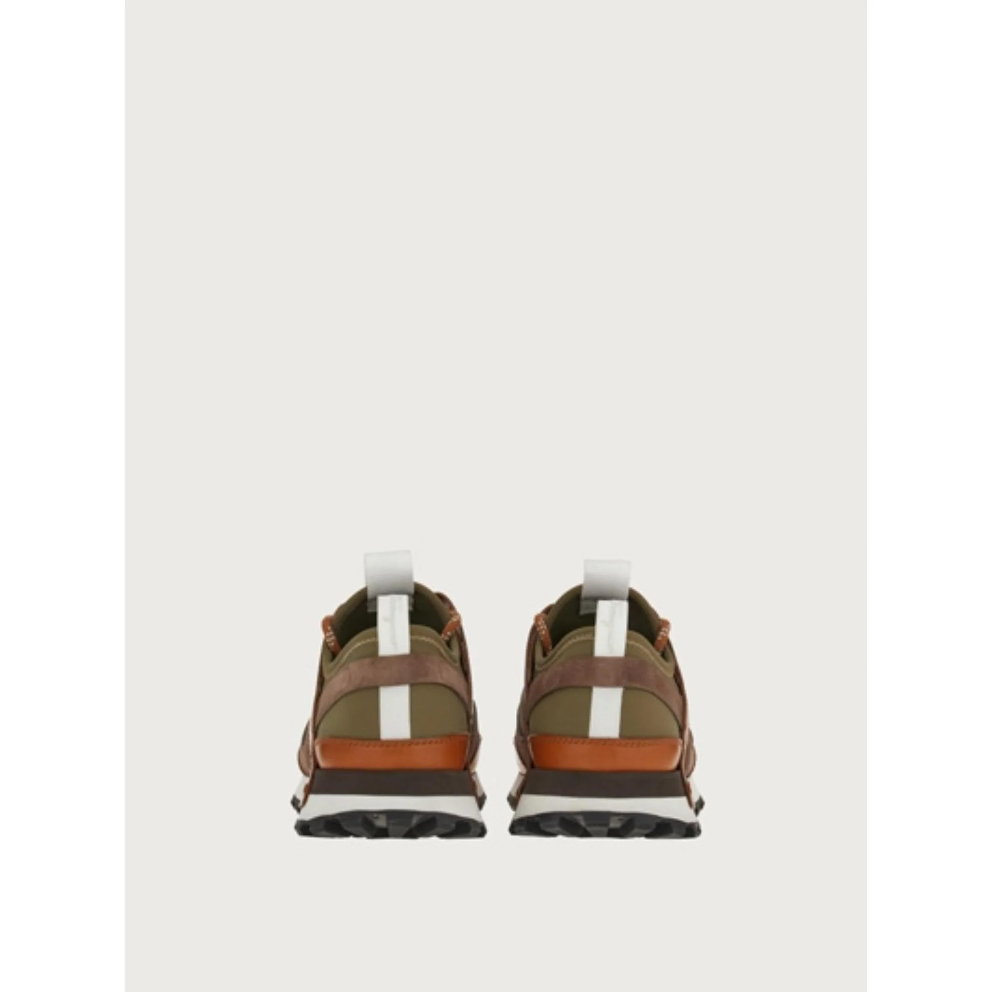 Ferragamo Pull-On Sneakers - Sella/Caraway Seed/Moss - Image 6