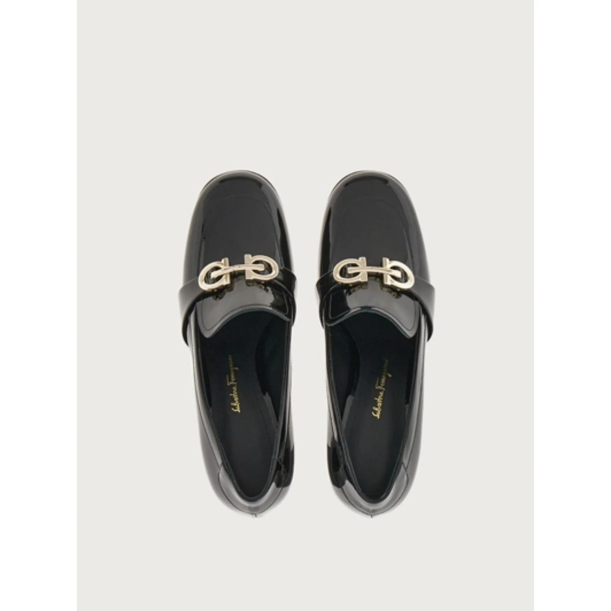 Loafers with Gancini Ornament - Black - Image 2