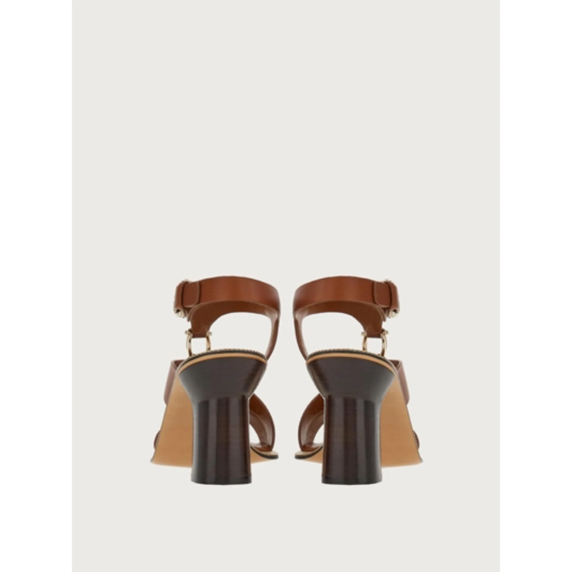 Sandals with Chain Detail And Contoured Heel - Sella - Image 4