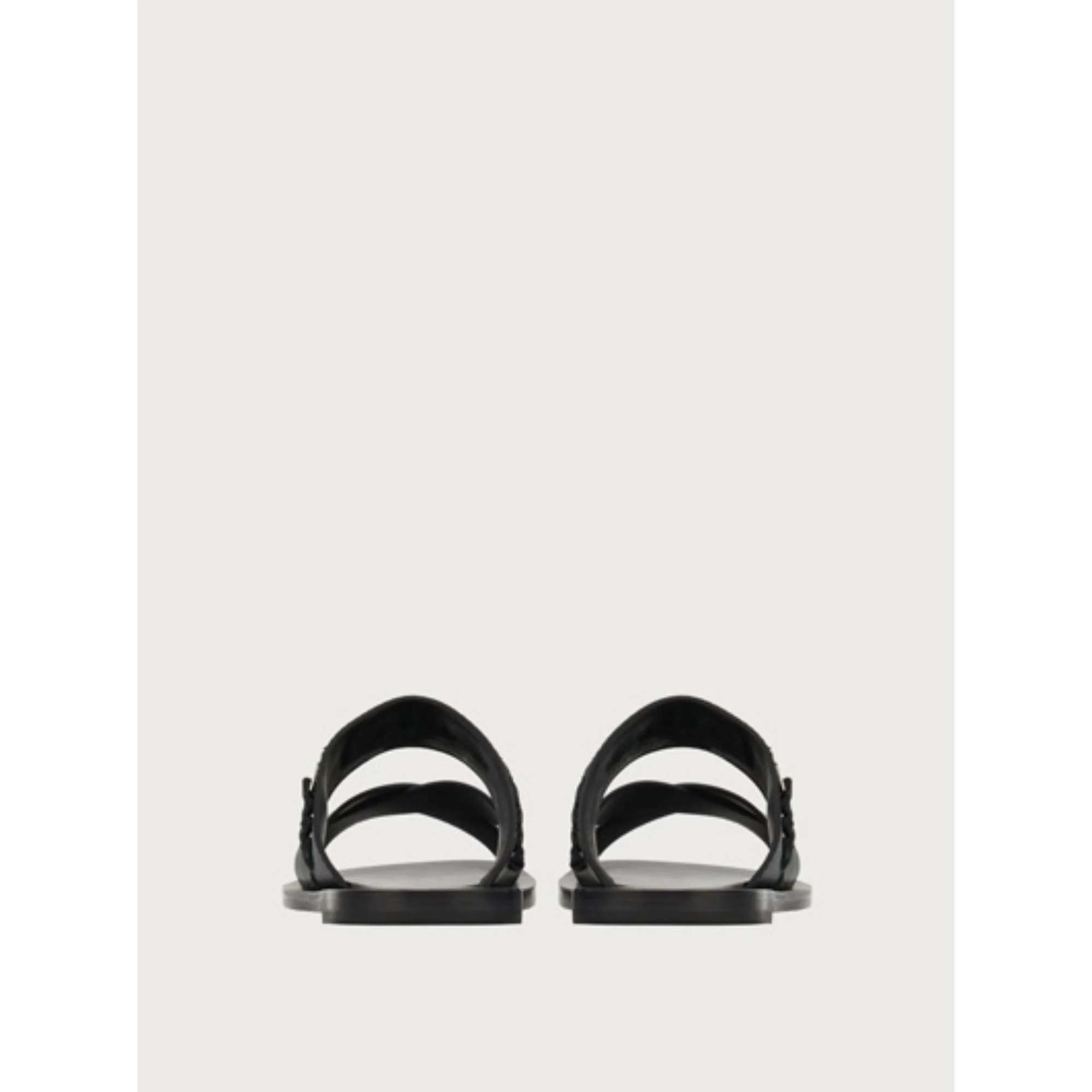 Sandals with Gancini Ornament - Black - Image 5