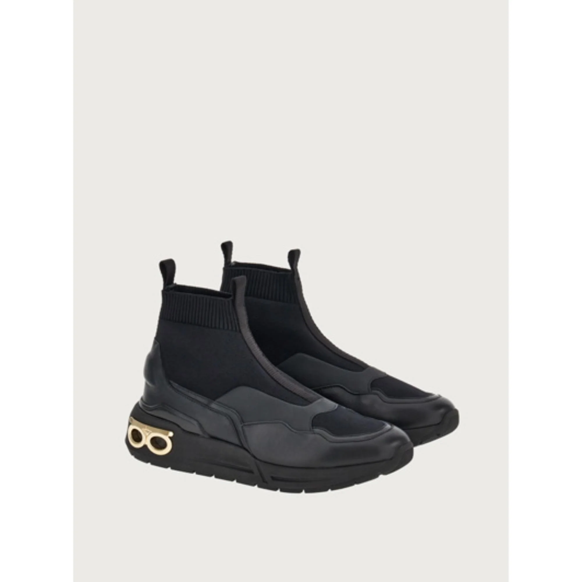 Gancini Sock Sneakers - Black - Image 4