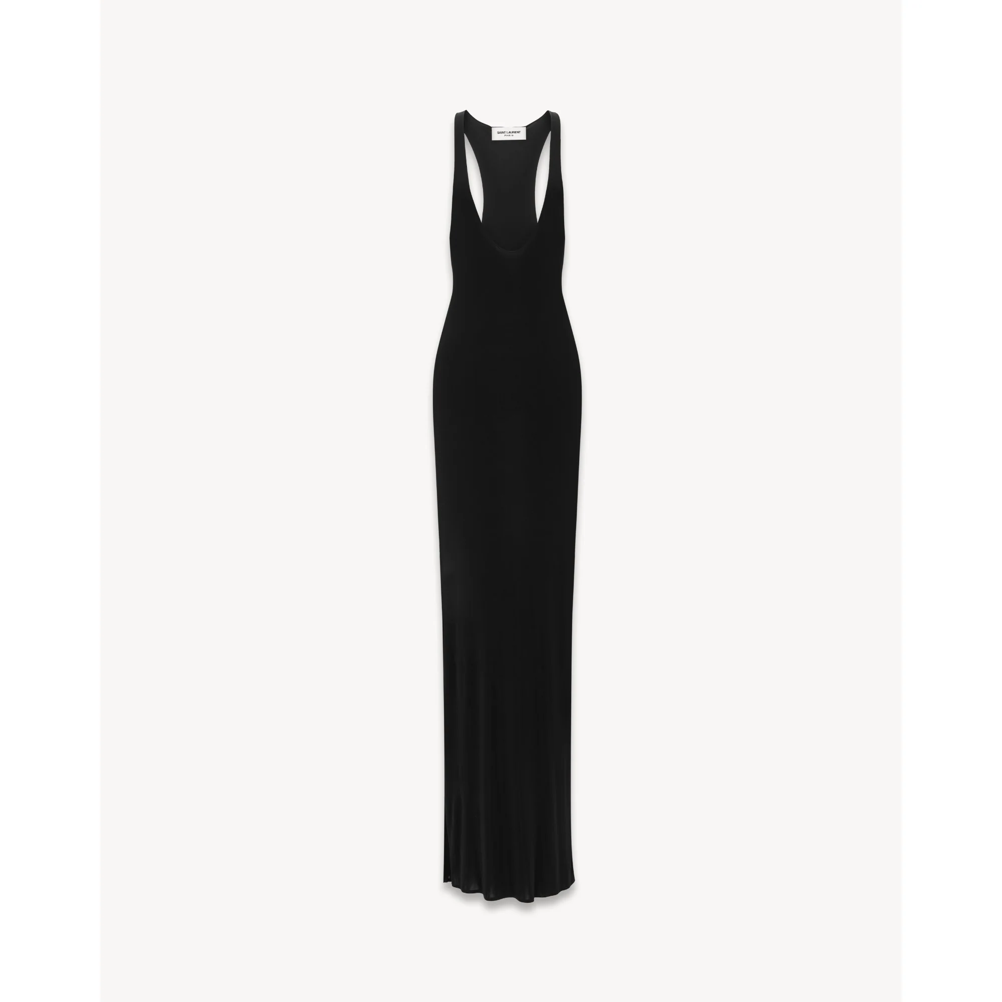 Deep V-Neck Tank Dress - Noir