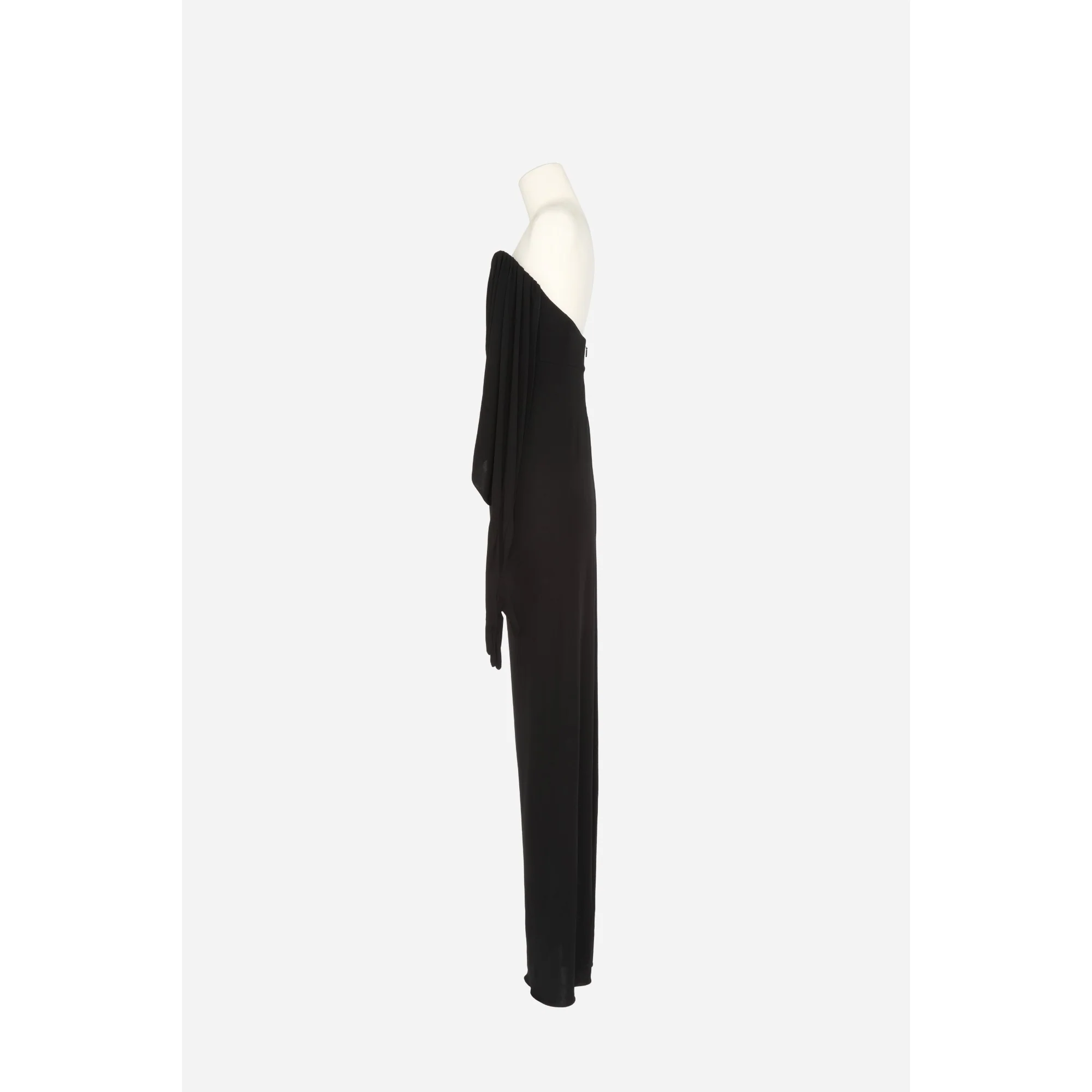 Robe Jersey Crepe - Noir - Image 3