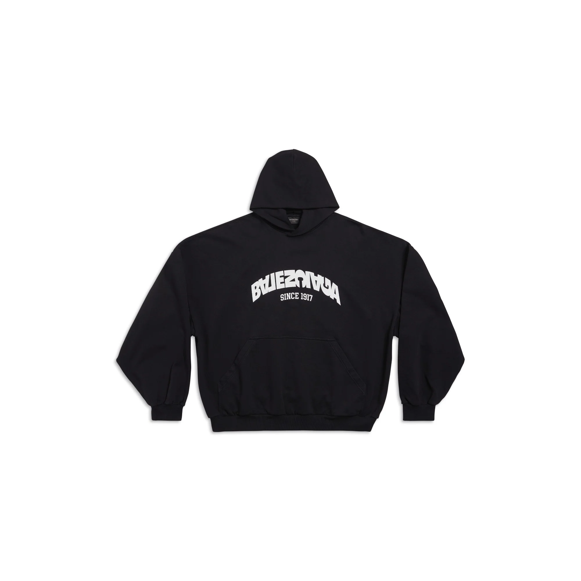 Round Hoodie - Black/White