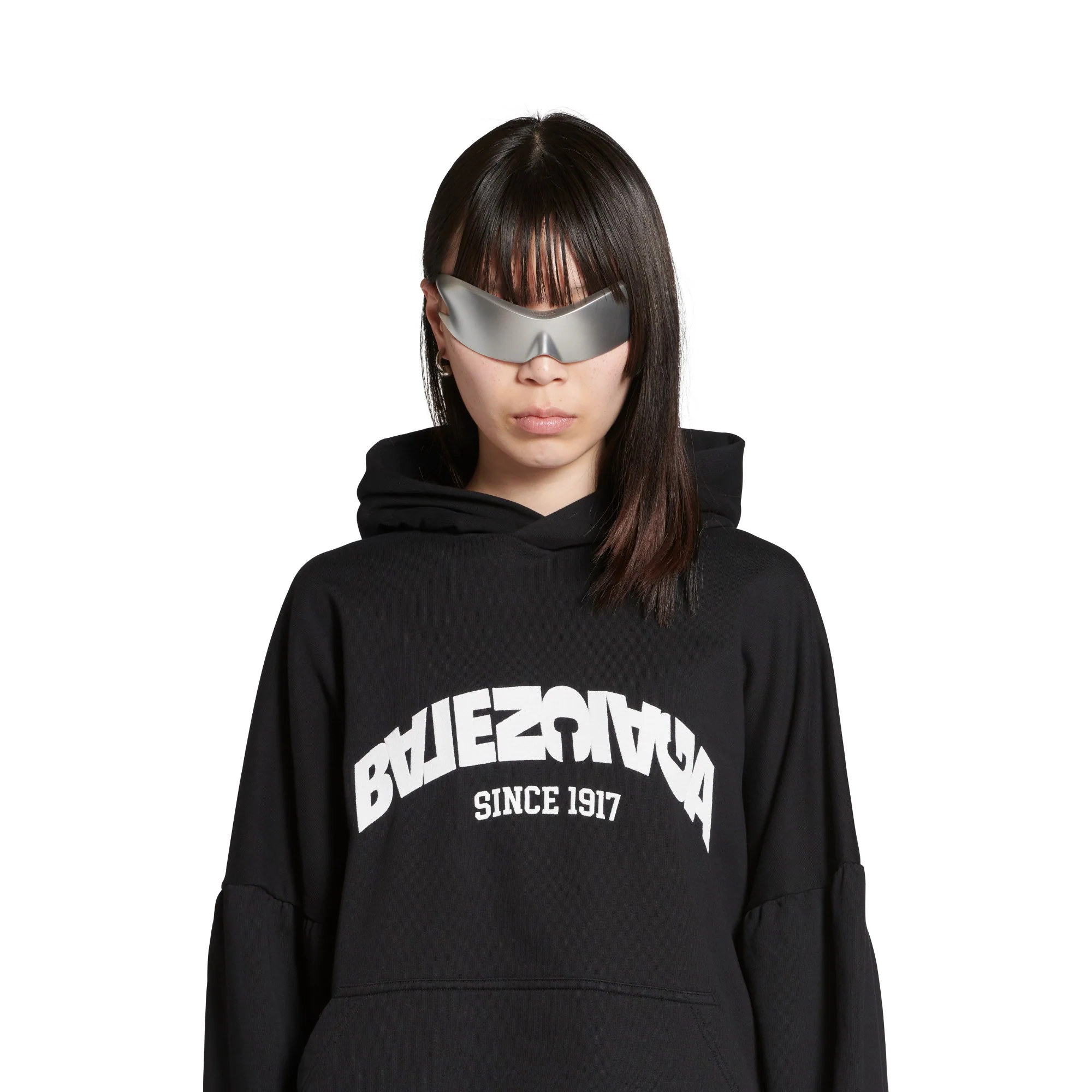 Round Hoodie - Black/White - Image 6