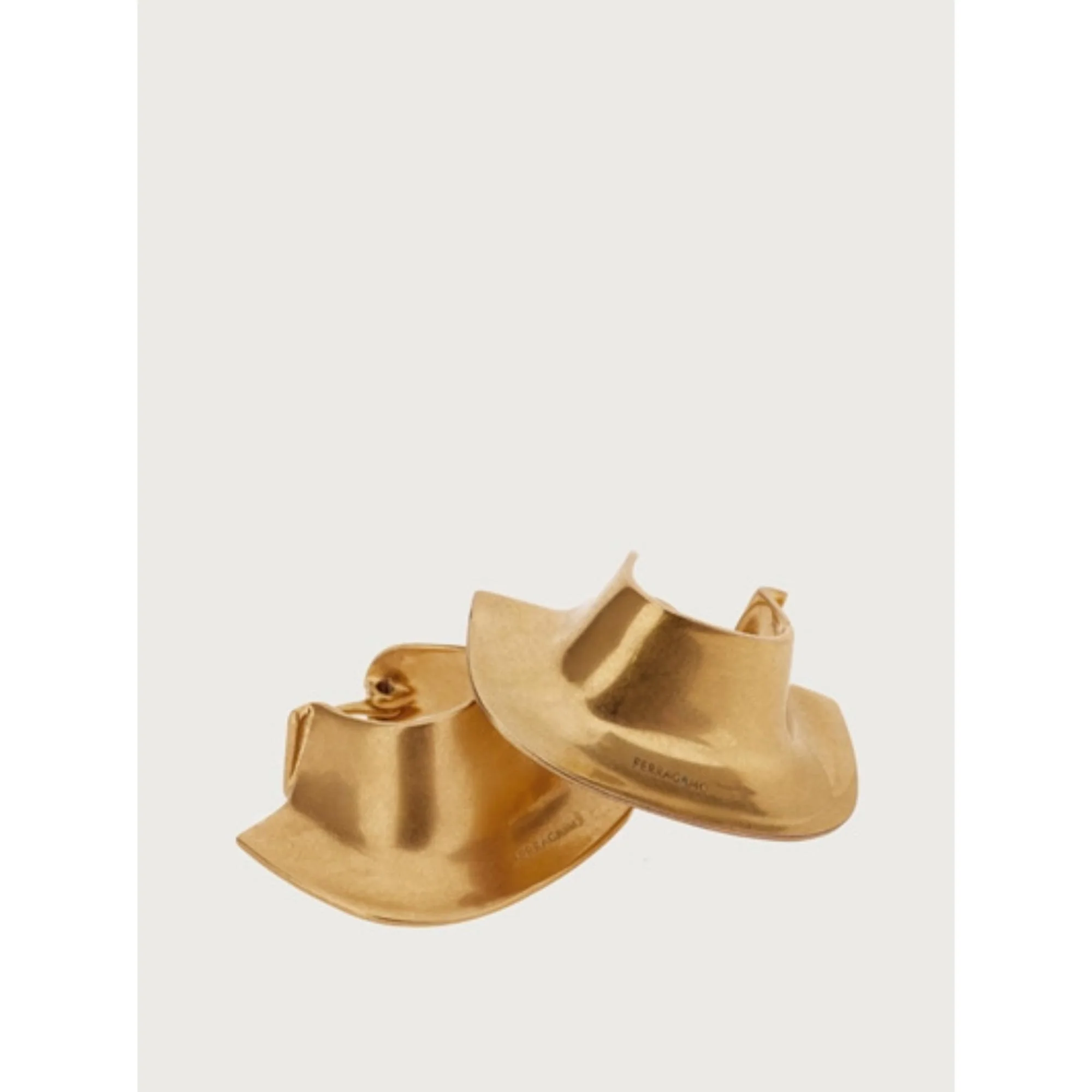 Sculpture Earrings - Gold - Image 2
