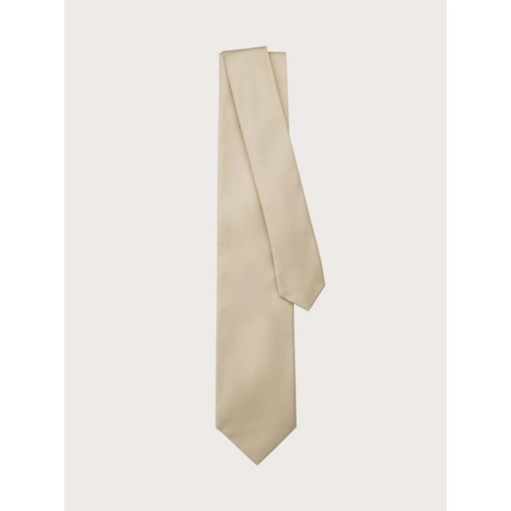 Monochrome Knitted Tie - Beige - Image 2