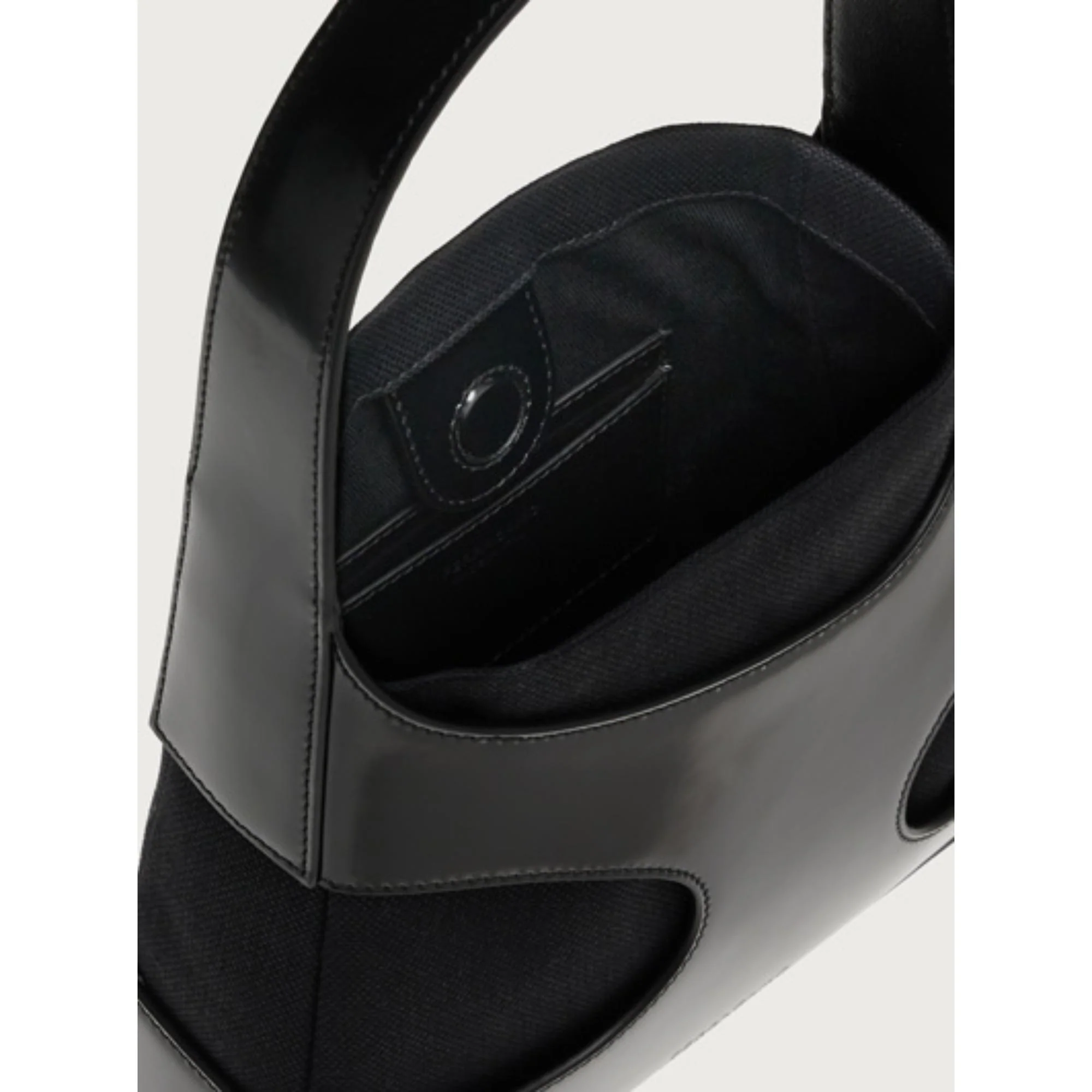 Small Shoulder Bag with Cut-Out Detailing - Black - Image 4