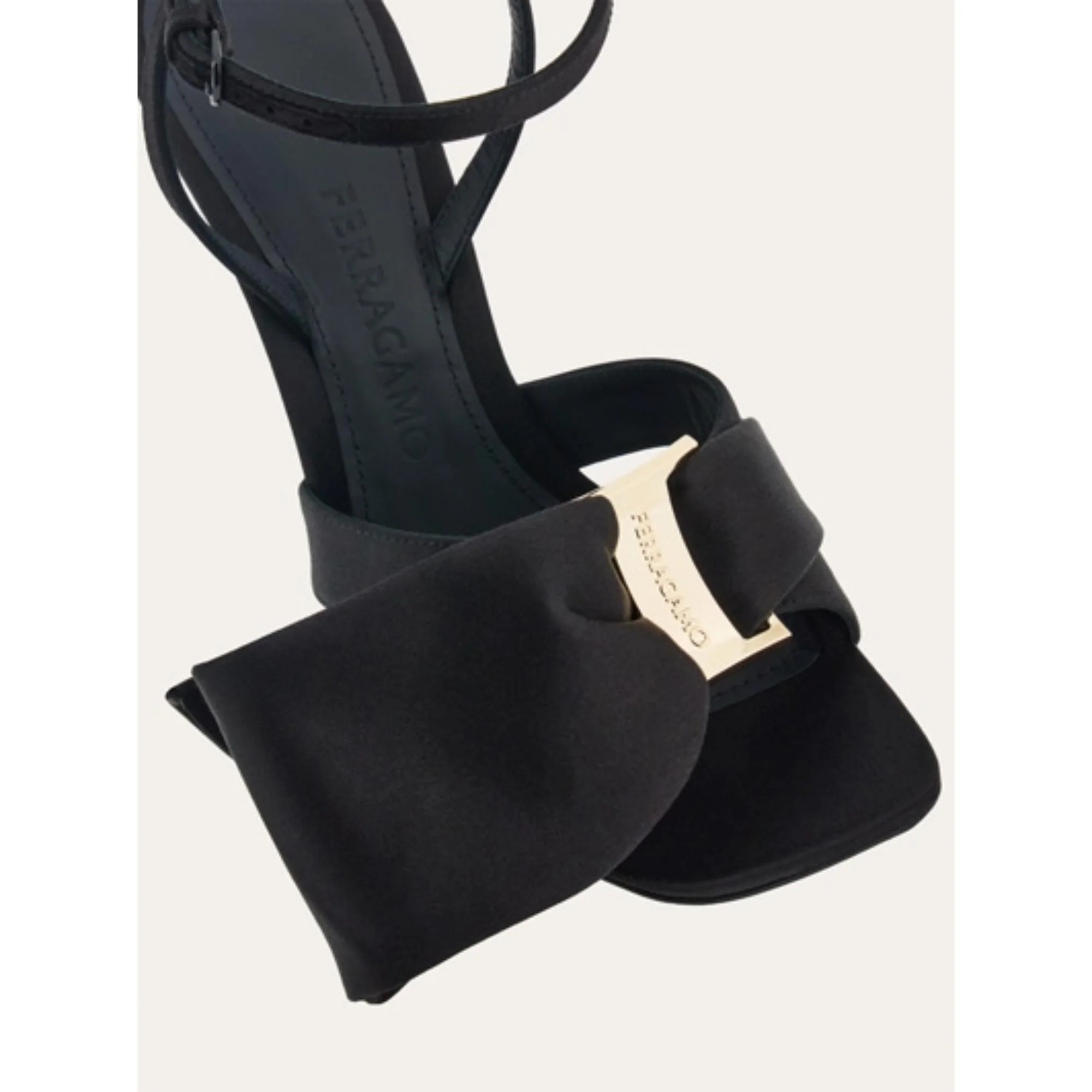 Sandals with Asymmetric Bow - Black - Image 6