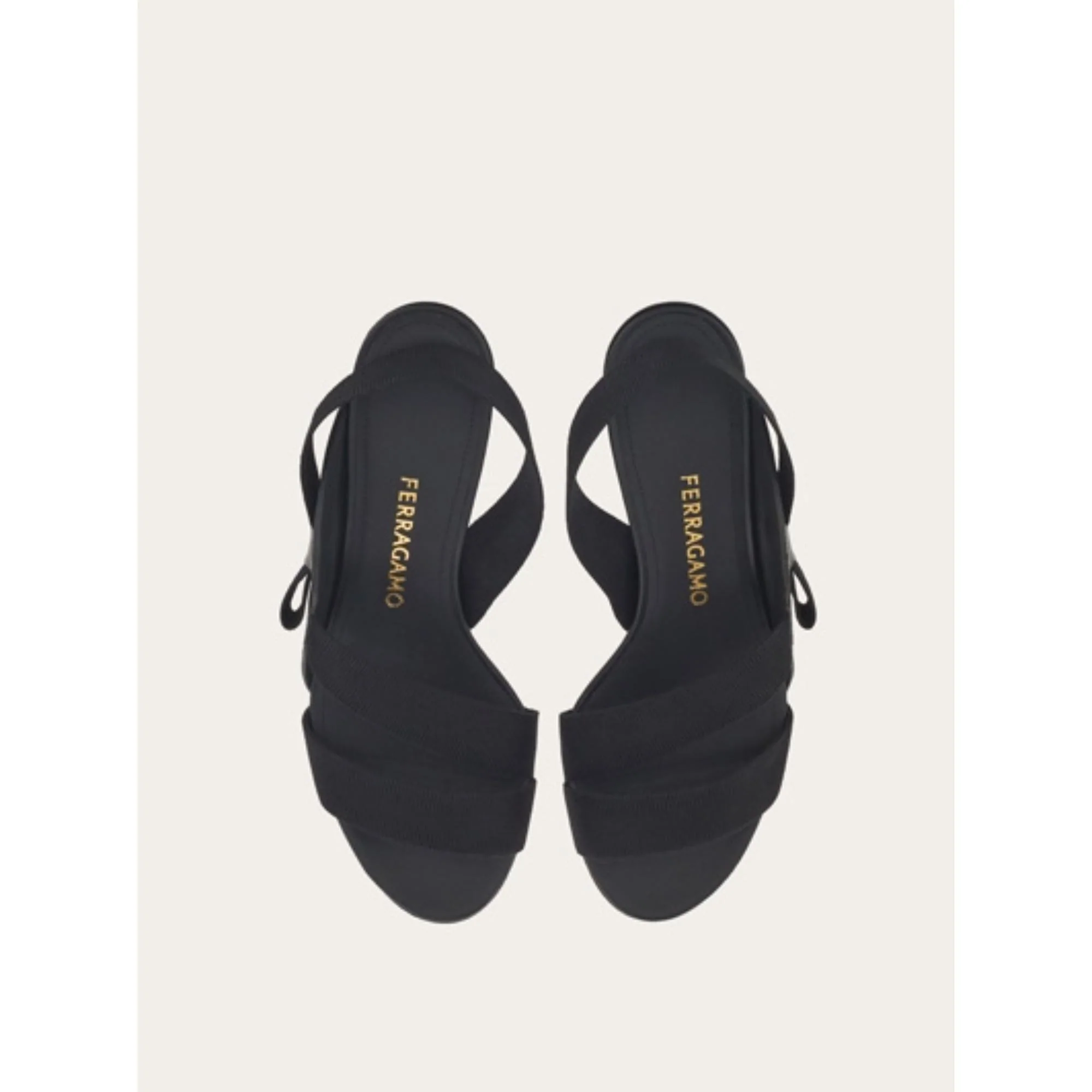 Sandals with Side Vara Bow - Black - Image 2