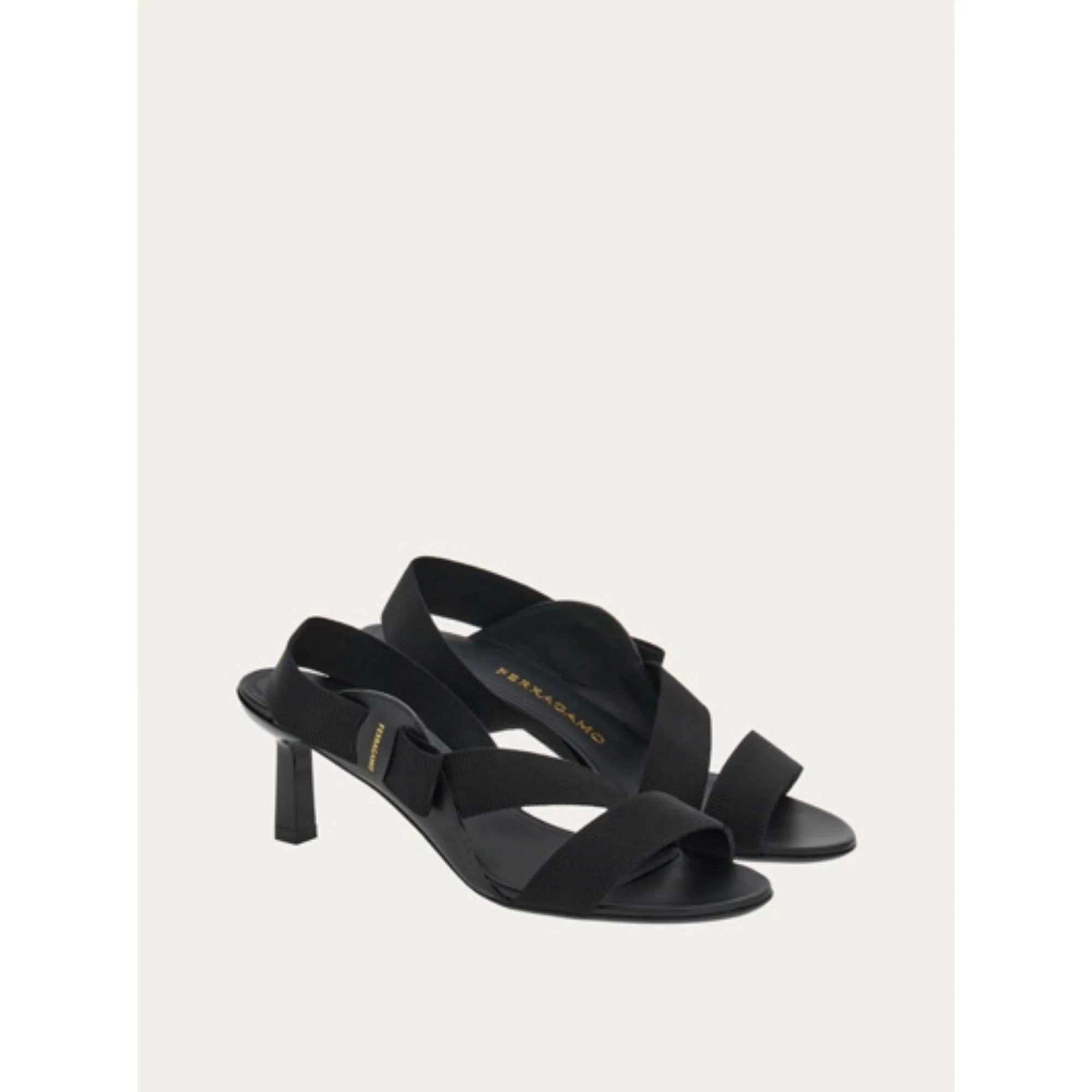 Sandals with Side Vara Bow - Black - Image 3