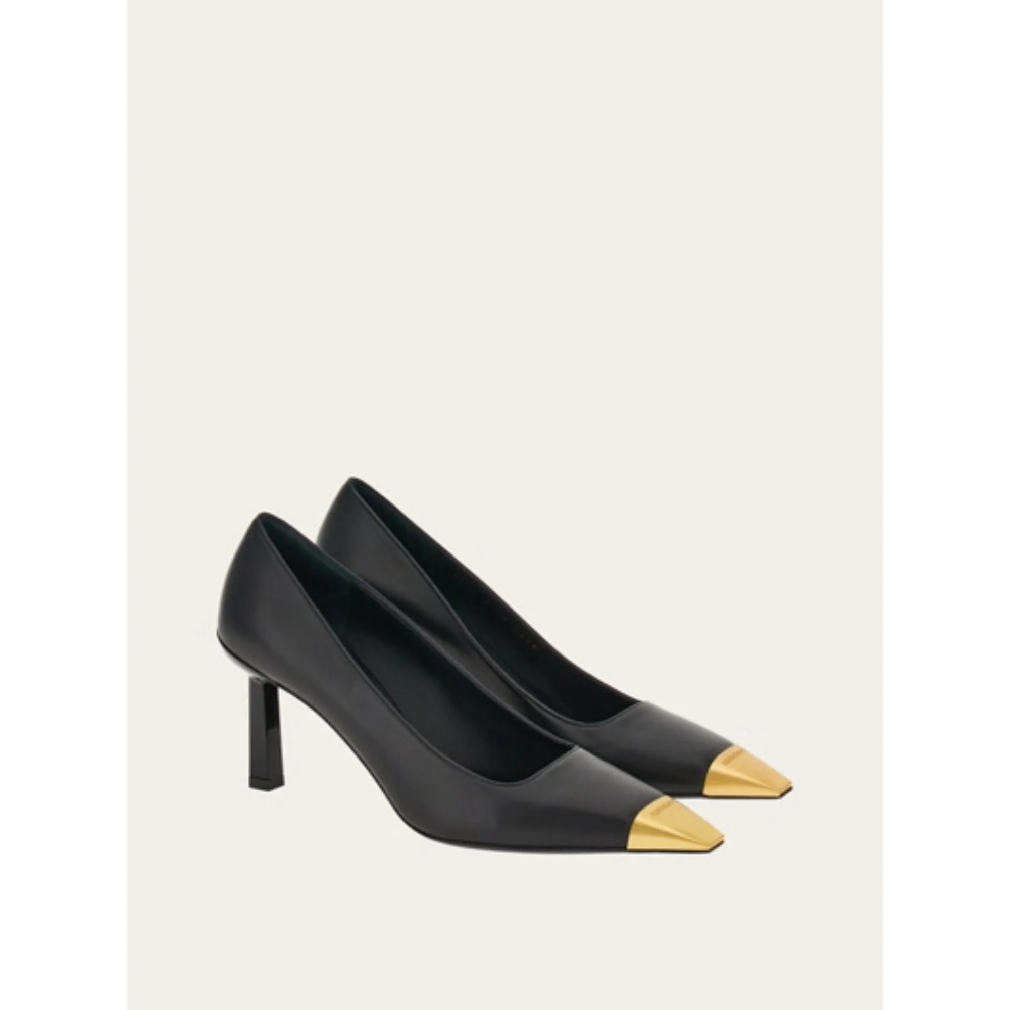 Pumps with Metallic Toe - Black - Image 3