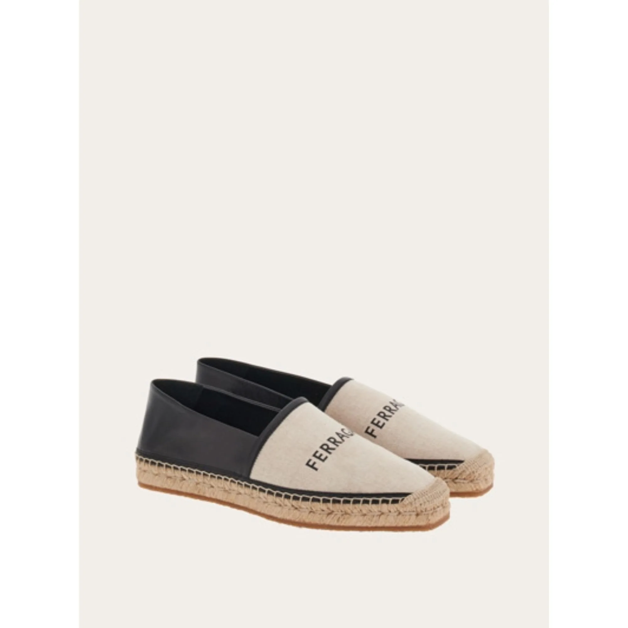 Canvas Espadrilles - Natural/Black - Image 4