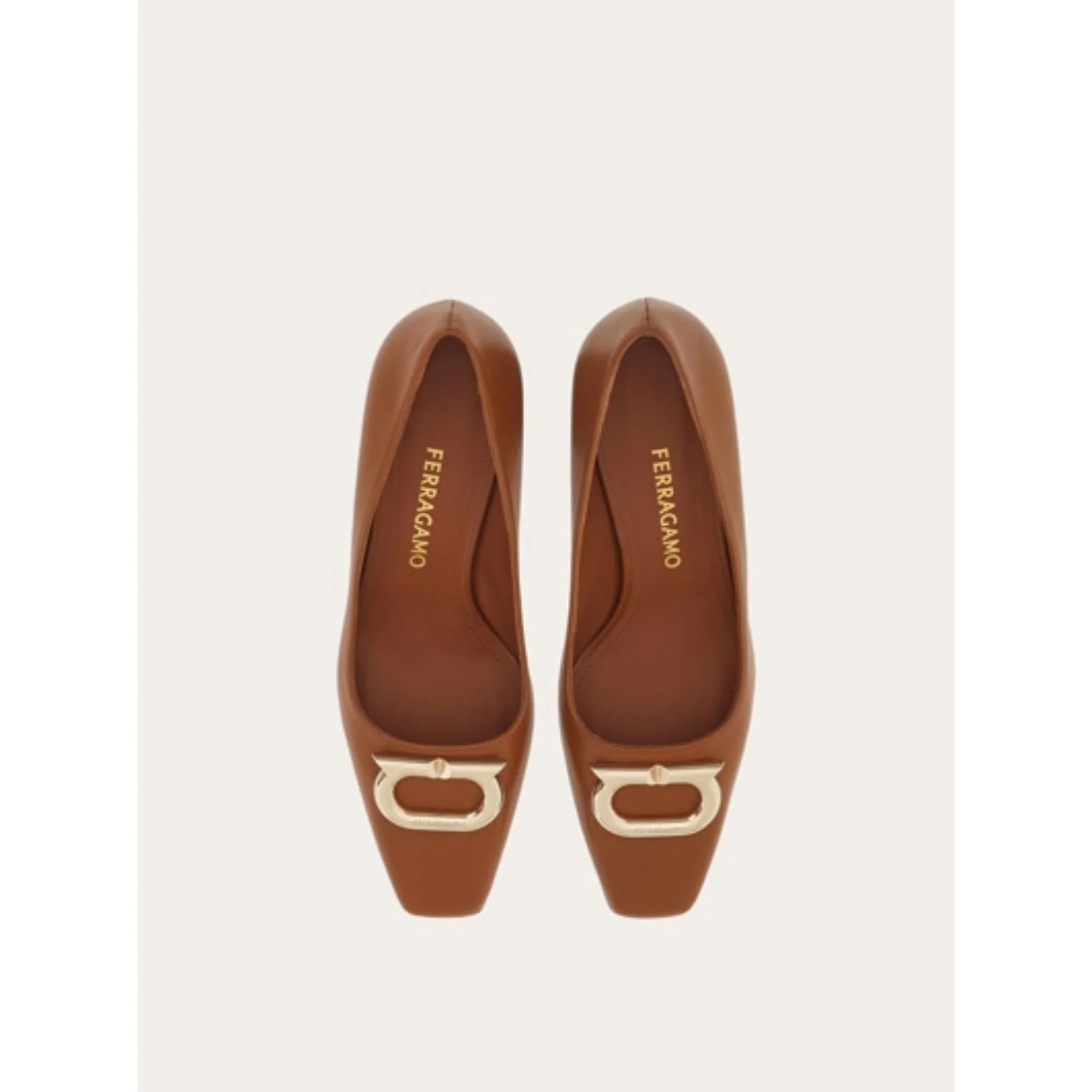 Pumps with New Gancini Ornament - Vicuna - Image 2