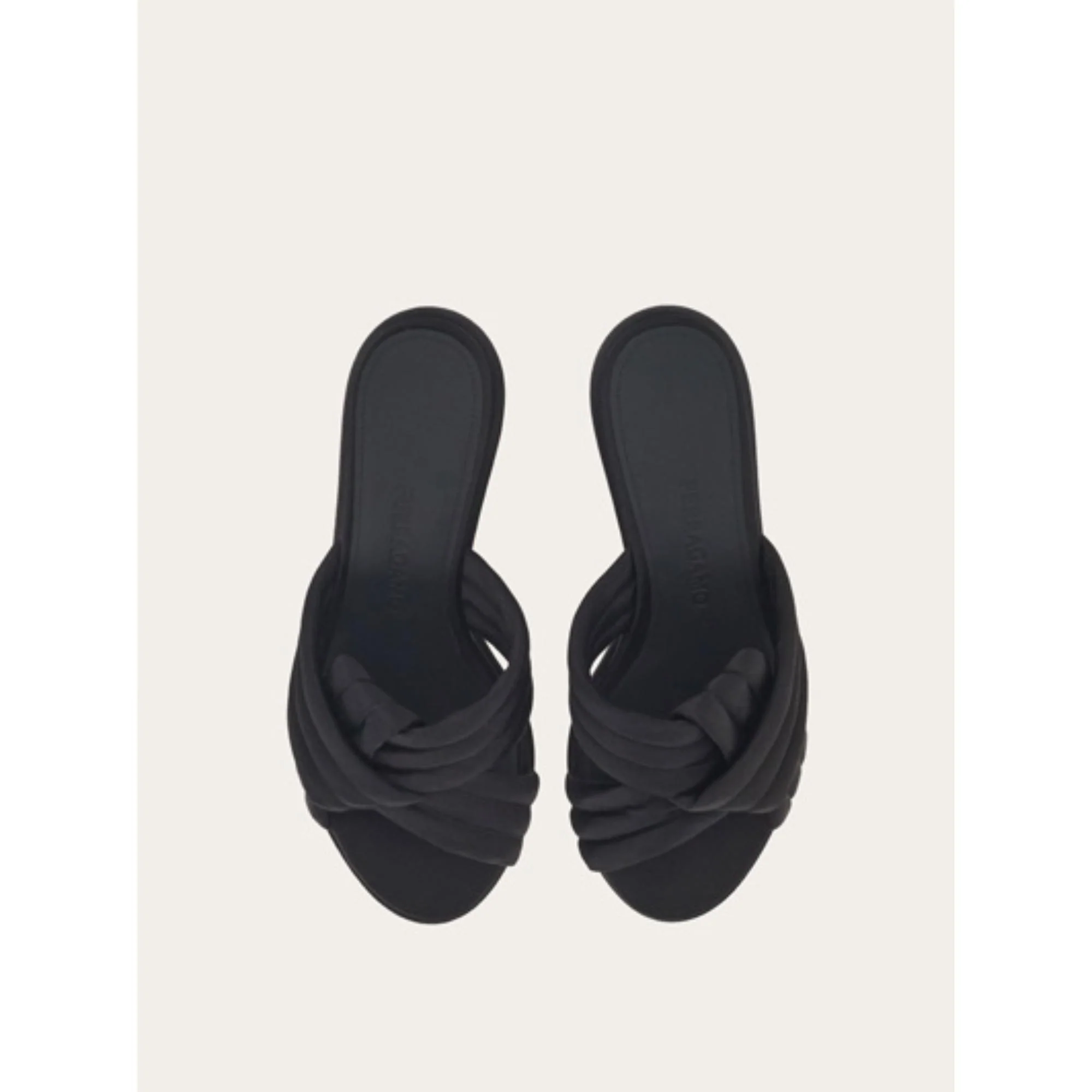 Sandals with Sculptural Platform - Black - Image 2