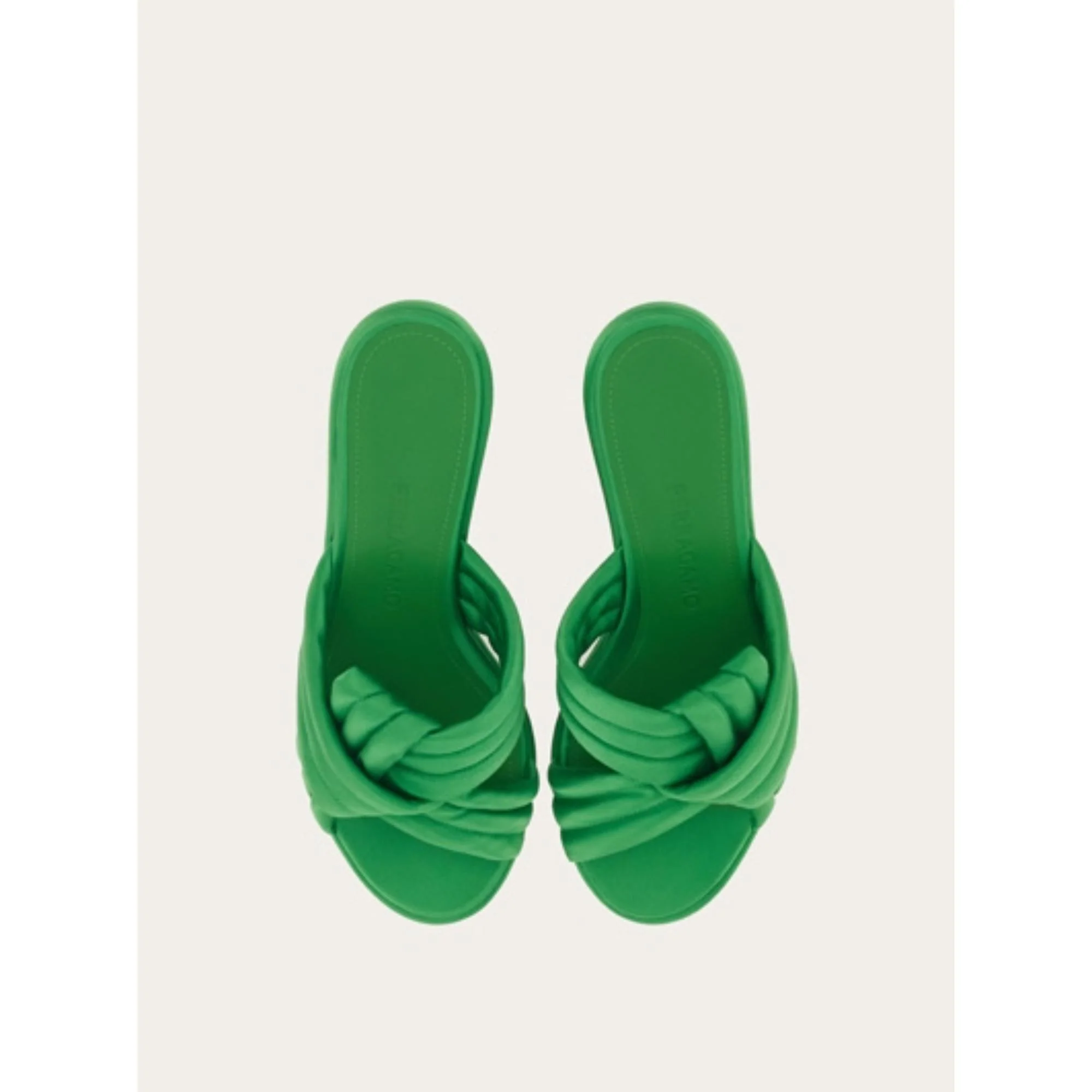 Sandals with Sculptural Platform - Gras Green - Image 2