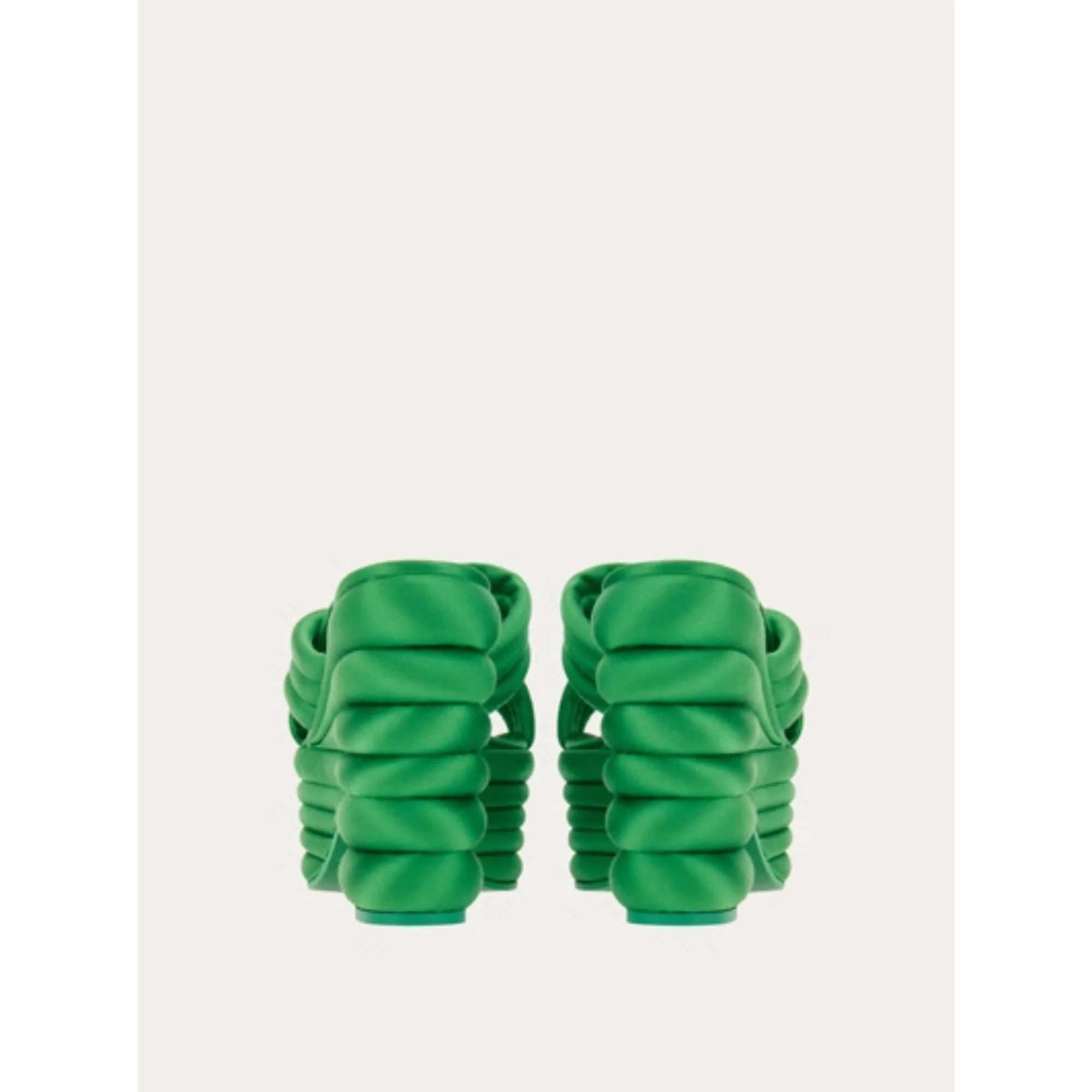 Sandals with Sculptural Platform - Gras Green - Image 4