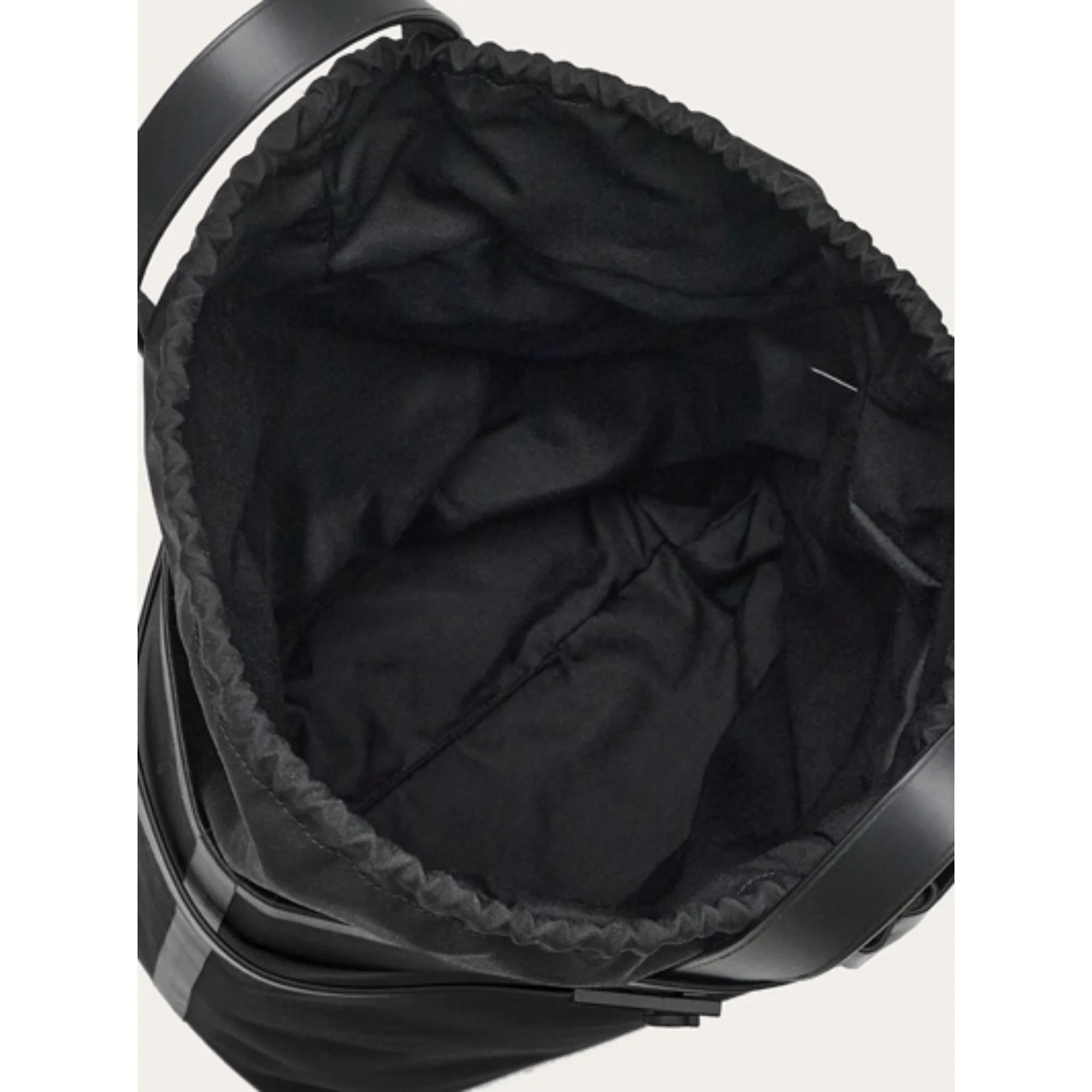 Medium Tote Bag with Gancini Buckles - Black - Image 5