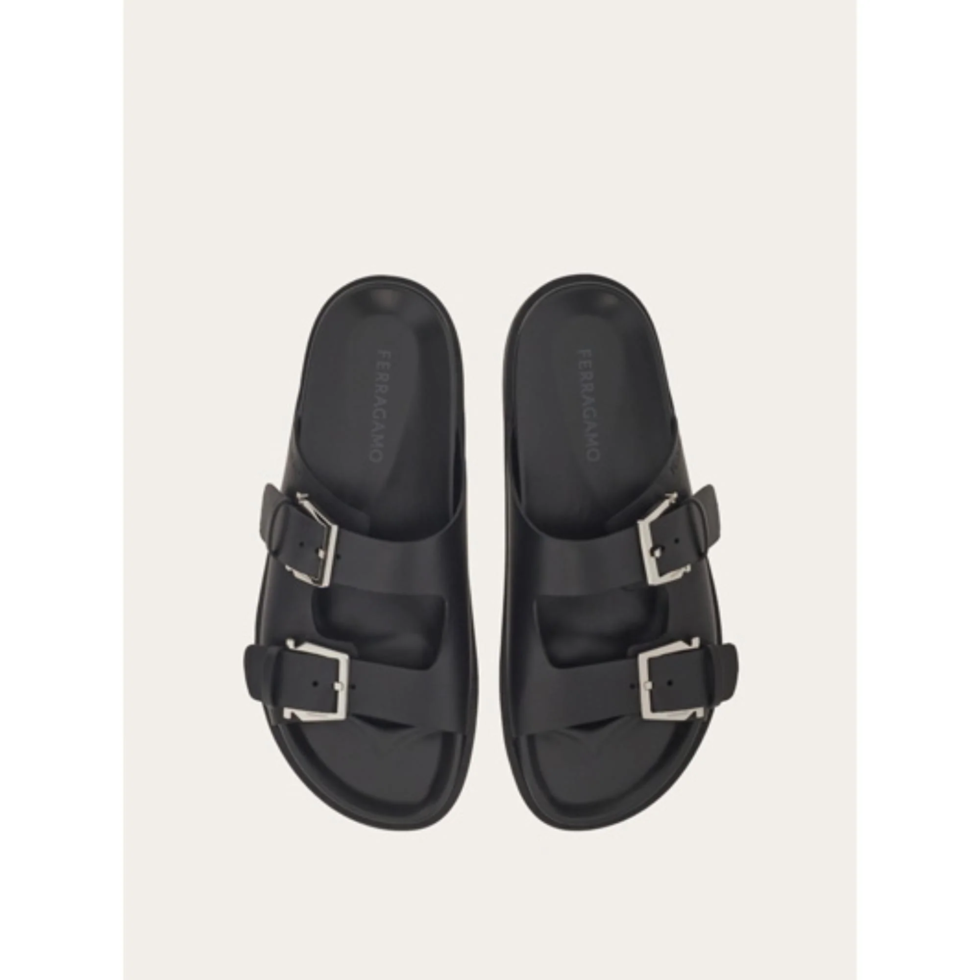 Double Strap Sandals - Black - Image 2