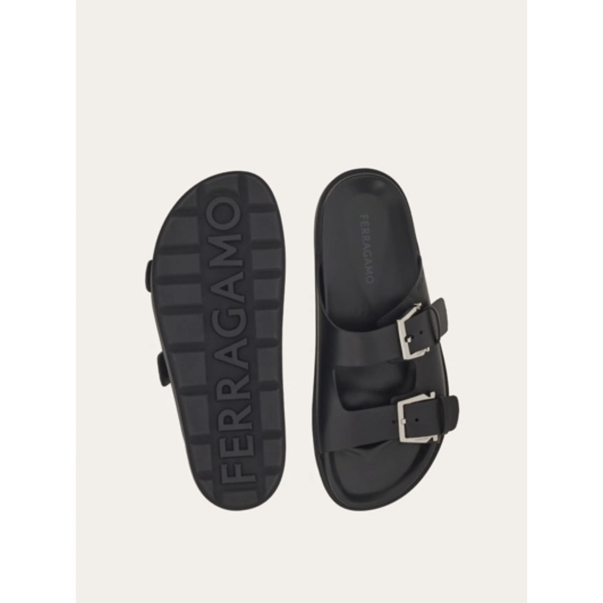 Double Strap Sandals - Black - Image 5