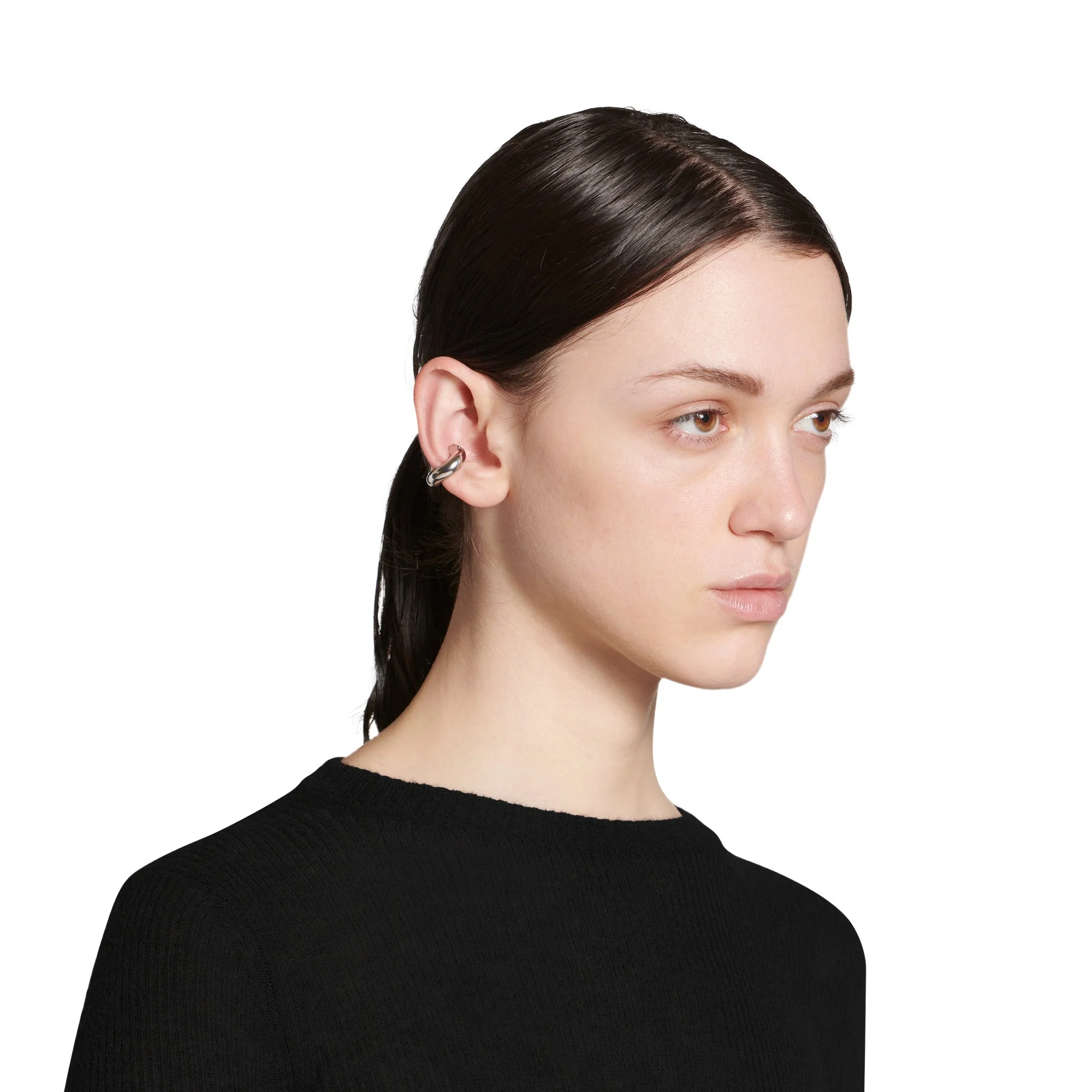 Loop Ear Cuff - Shiny Silver - Image 5