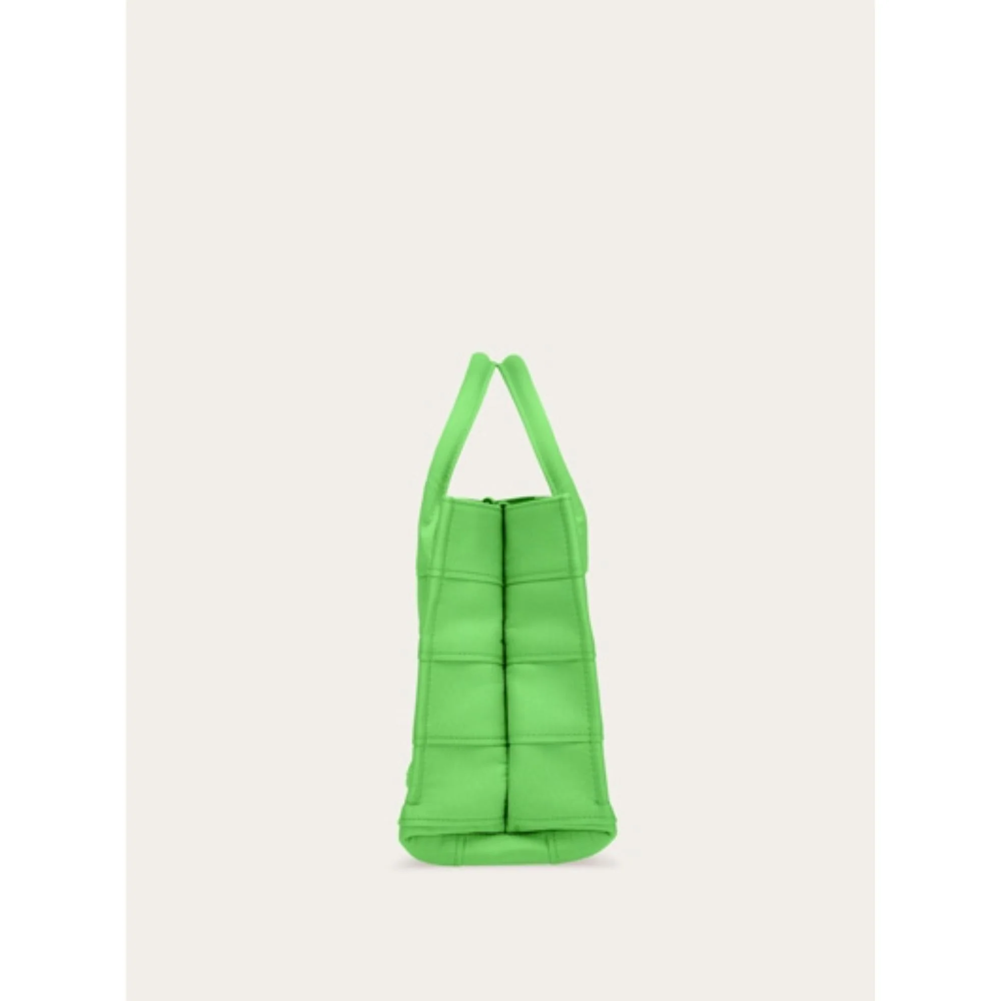 Small Tote Bag with Signature - Lime Green - Image 2