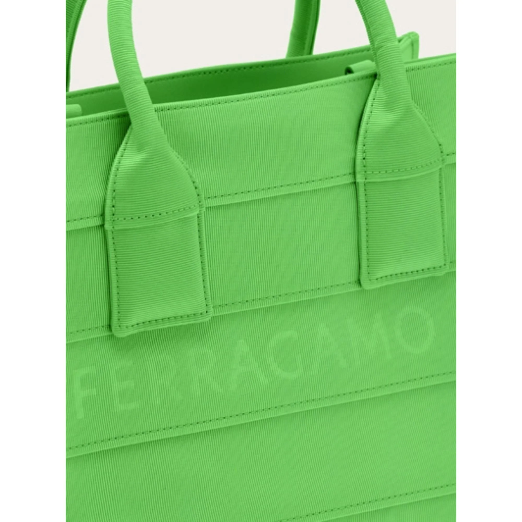 Small Tote Bag with Signature - Lime Green - Image 5