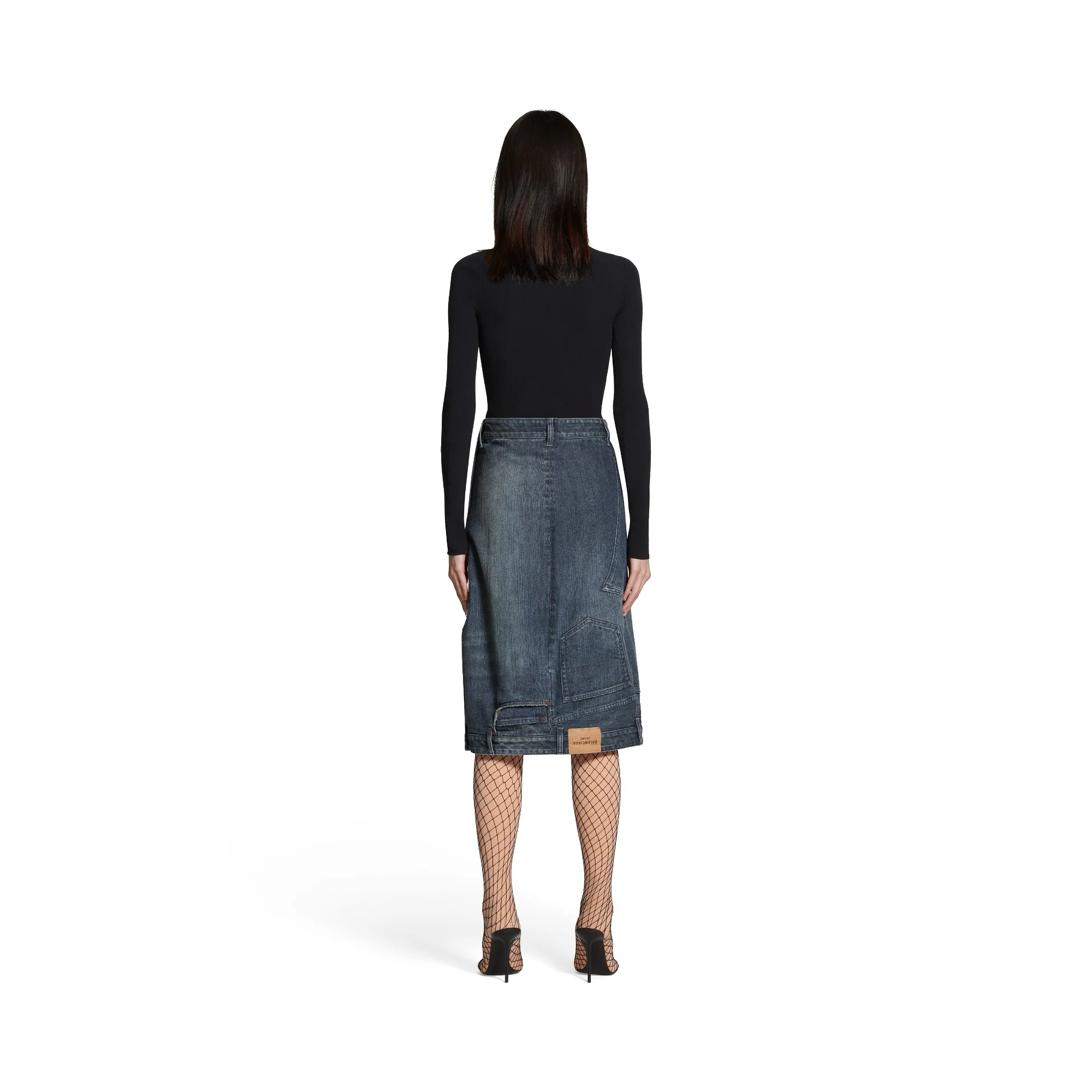 Deconstructed Midi Skirt - Dark Ring - Image 4