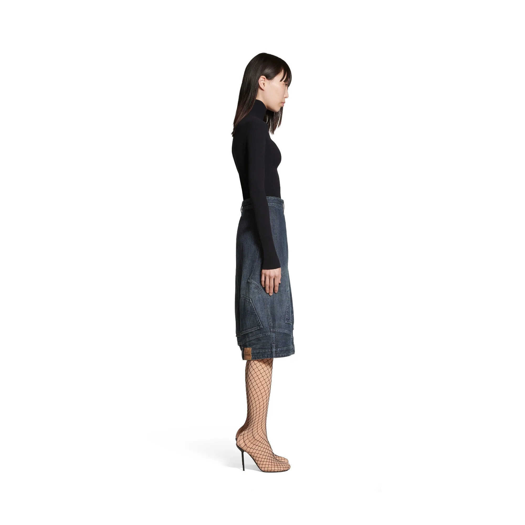 Deconstructed Midi Skirt - Dark Ring - Image 5