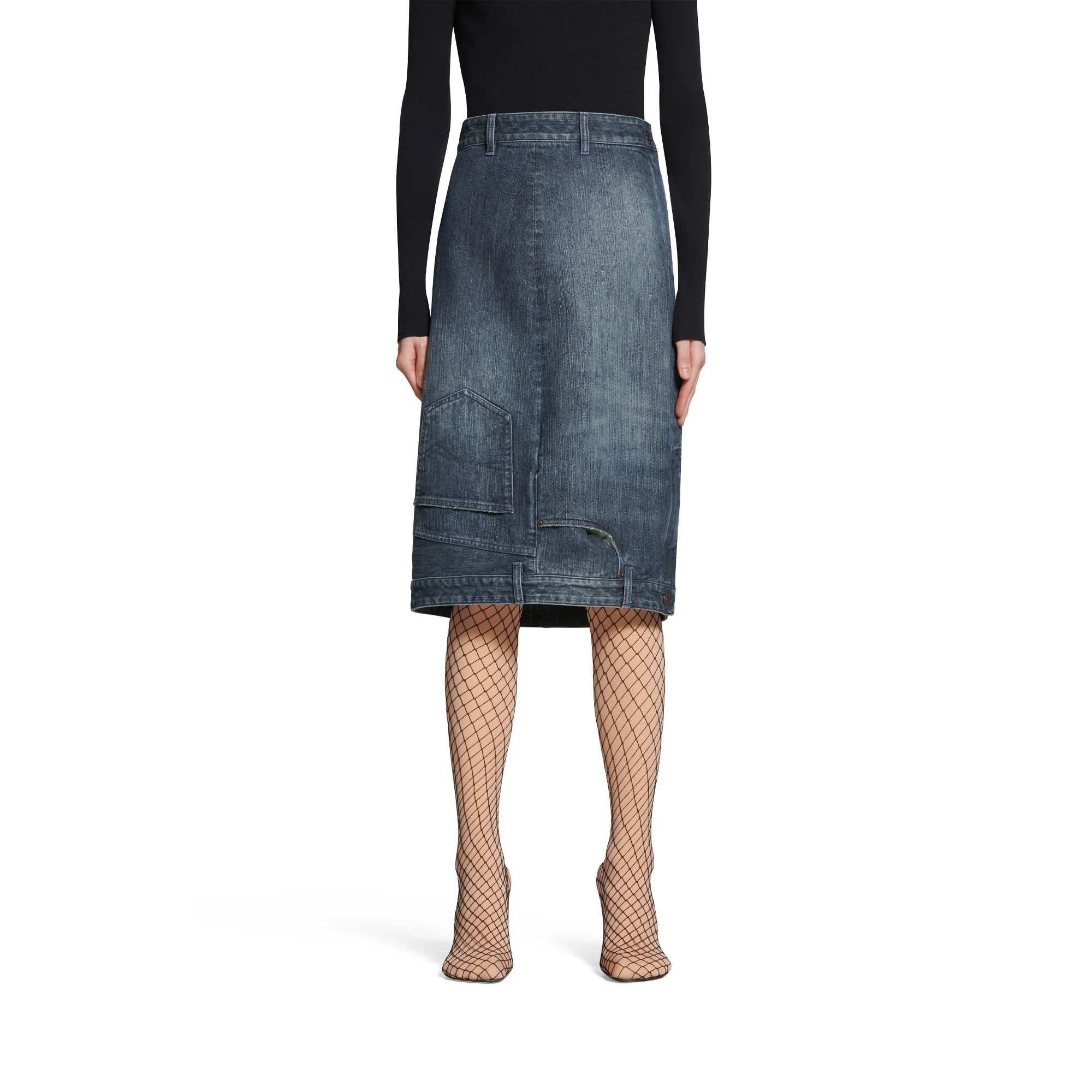 Deconstructed Midi Skirt - Dark Ring - Image 6