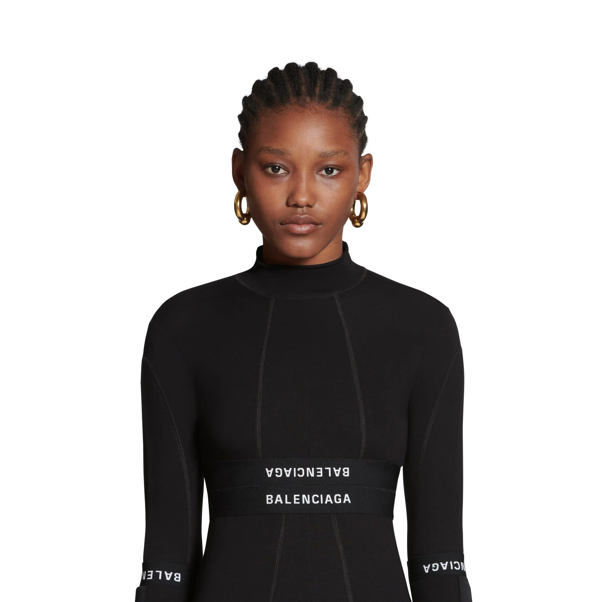 Patched Briefs Top - Black/White - Image 6