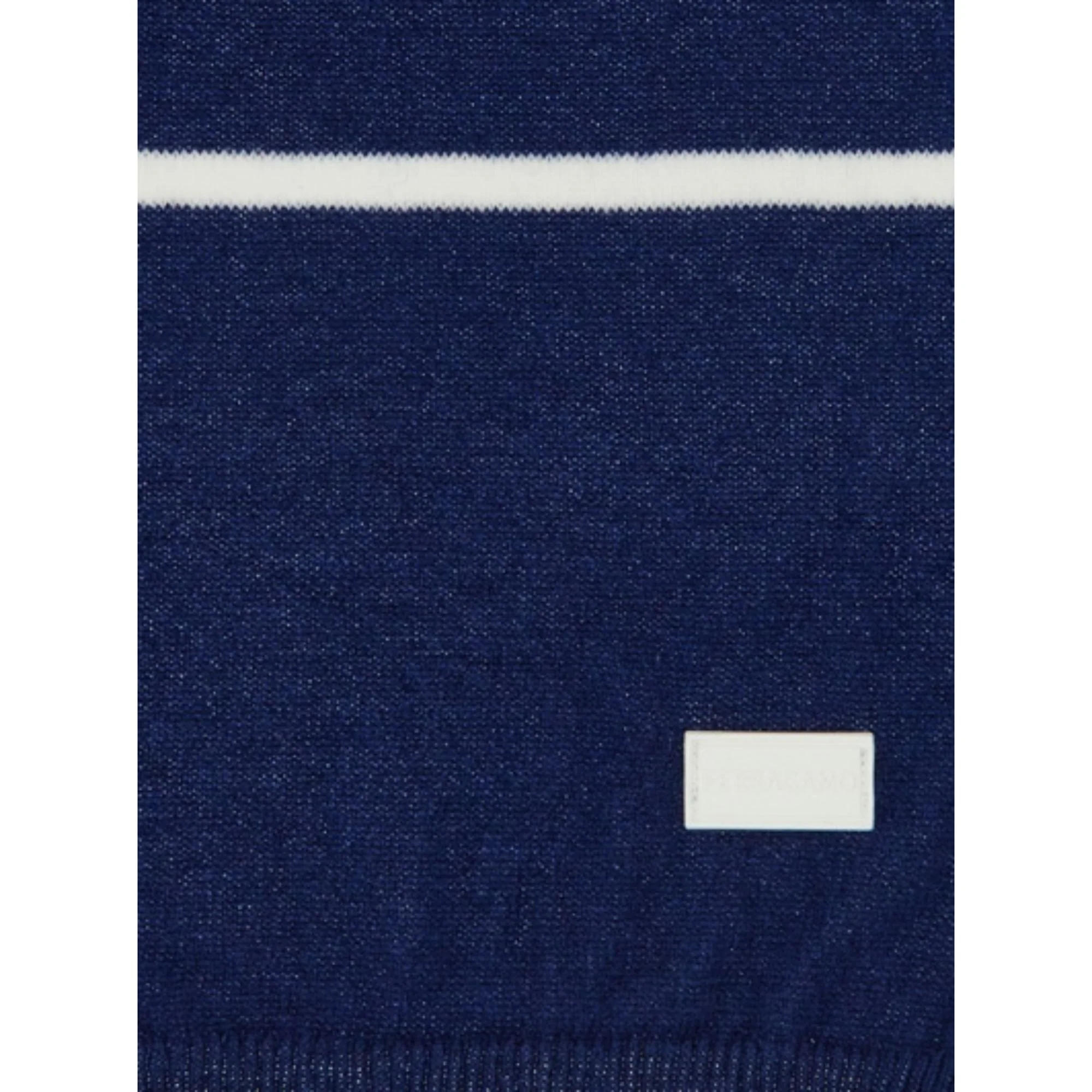 Cashmere Scarf - Midnight Blue/White - Image 3