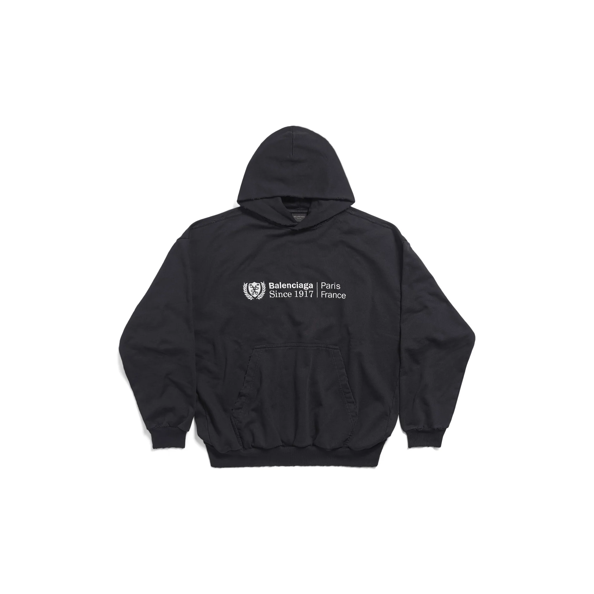 Medium Fit Hoodie - Washed Black/White