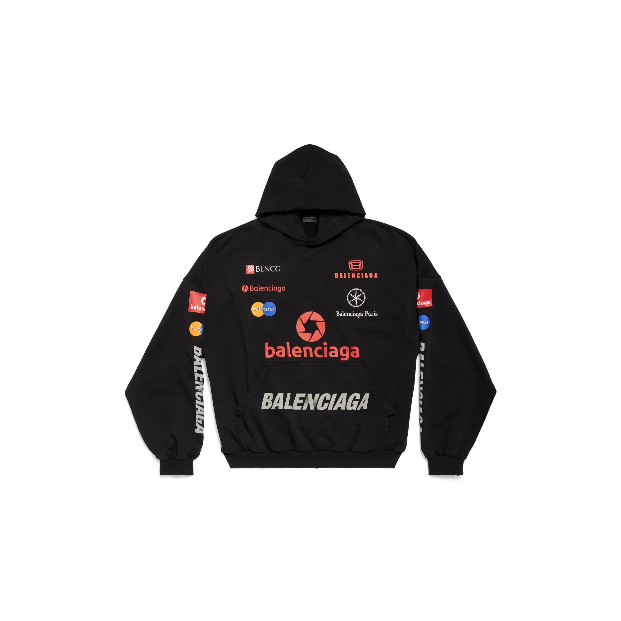 Top League Round Hoodie - Black