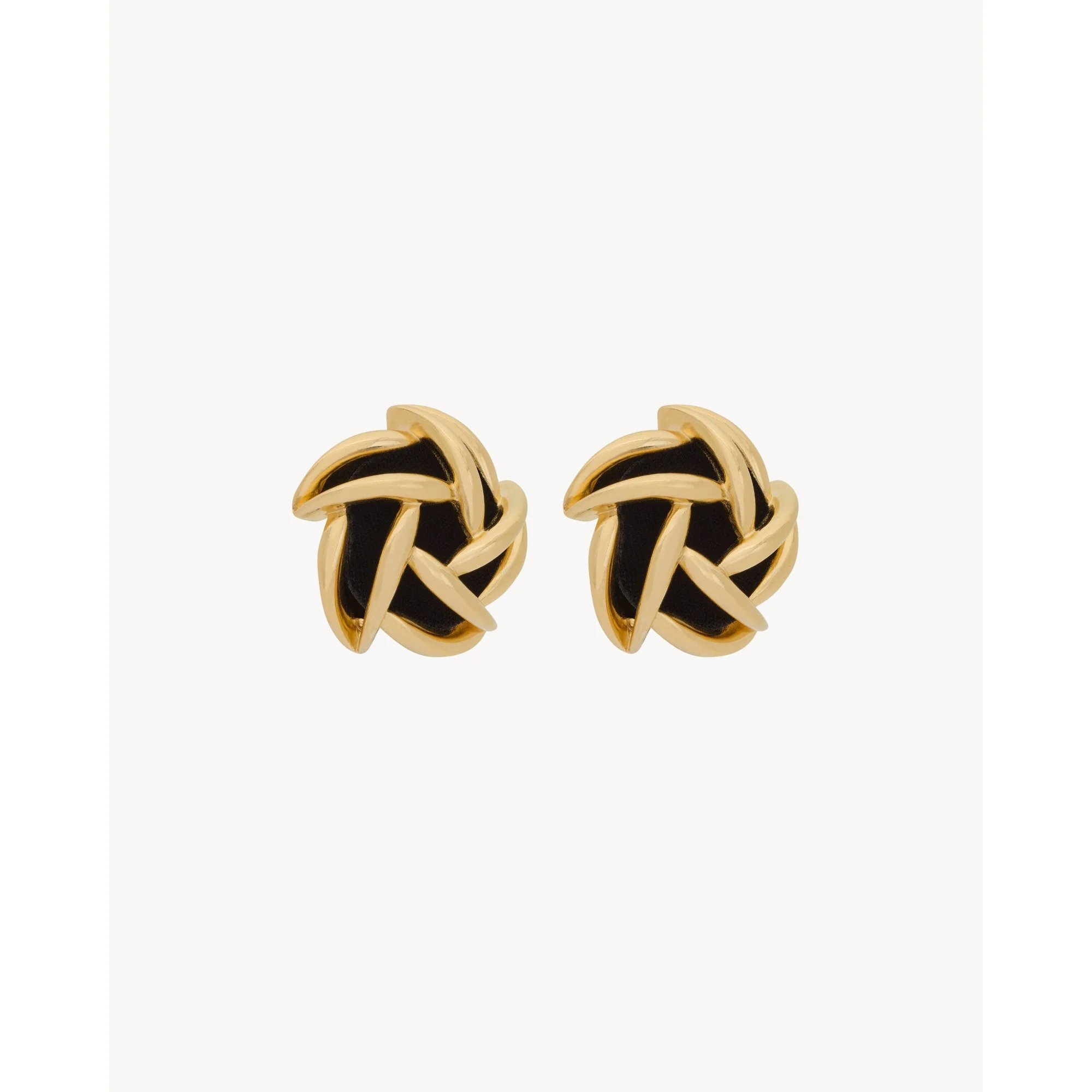 Vintage Spiral Earrings - Dore/ Noir - Image 2