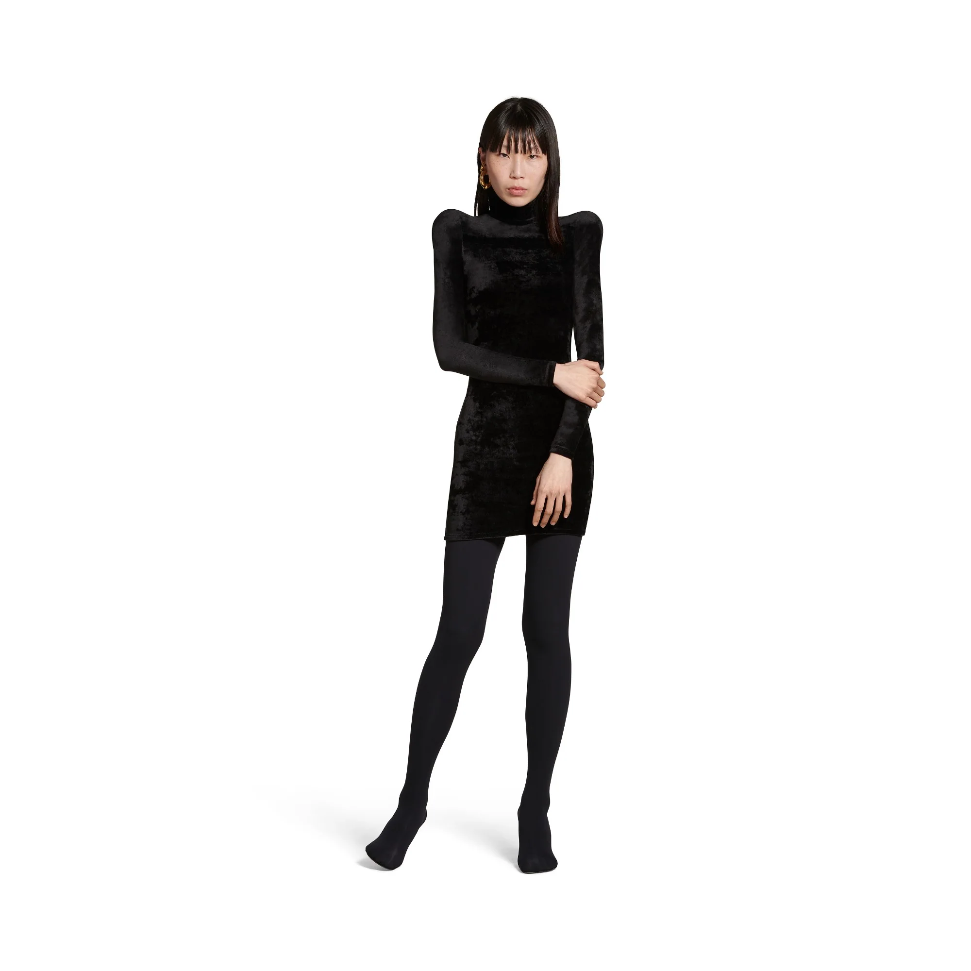 Turtleneck Dress - Black - Image 3