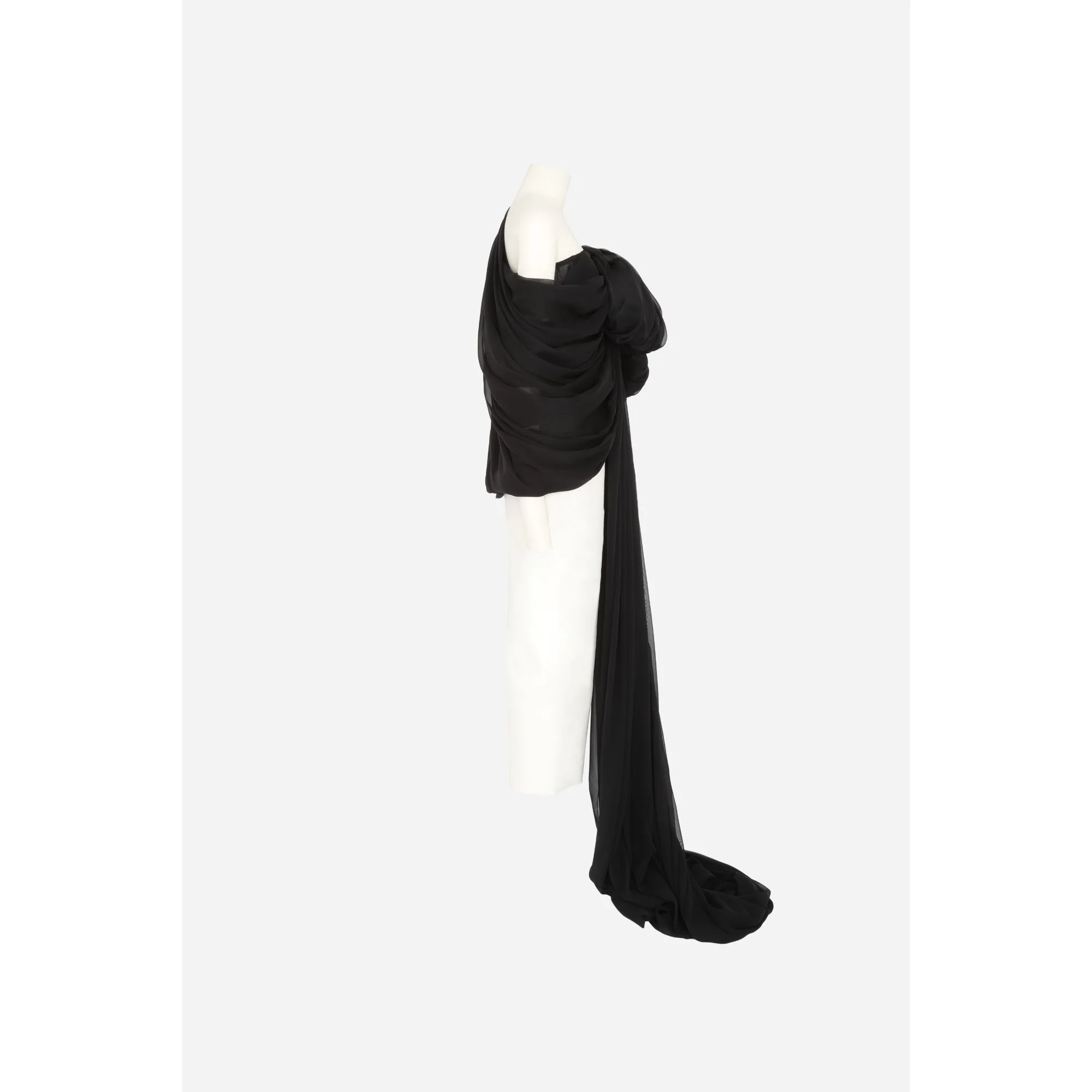 Top Mousseline Crepe Organic - Noir - Image 4